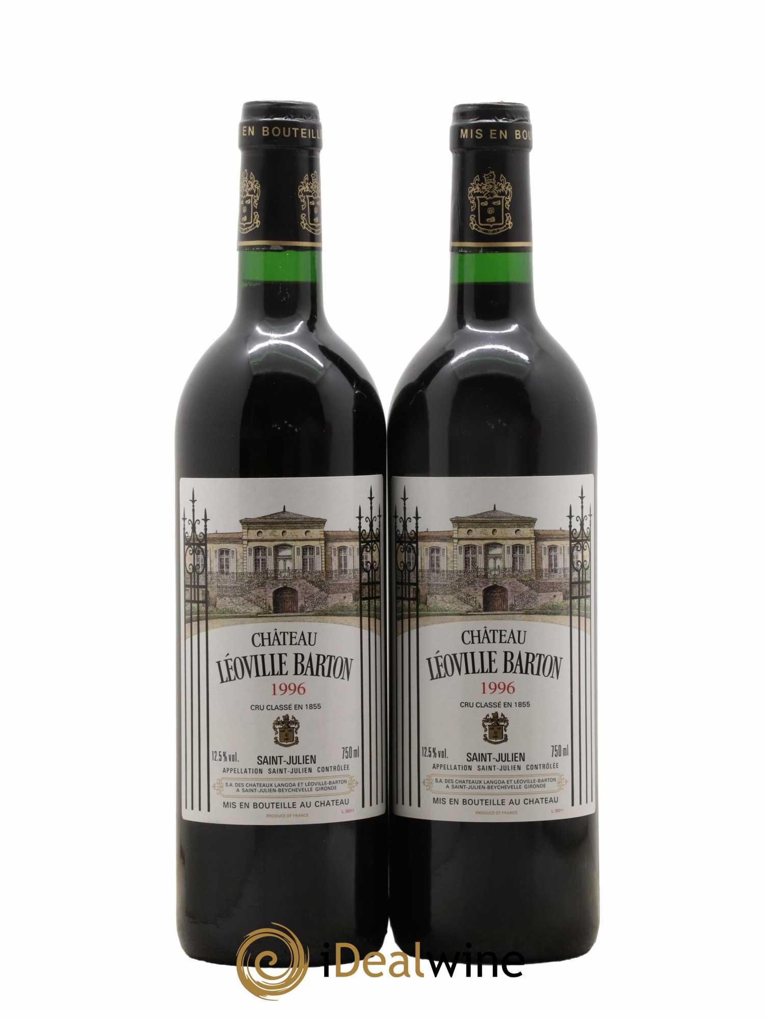 Château Léoville Barton 2ème Grand Cru Classé 1996 - Lot de 2 bouteilles - 0
