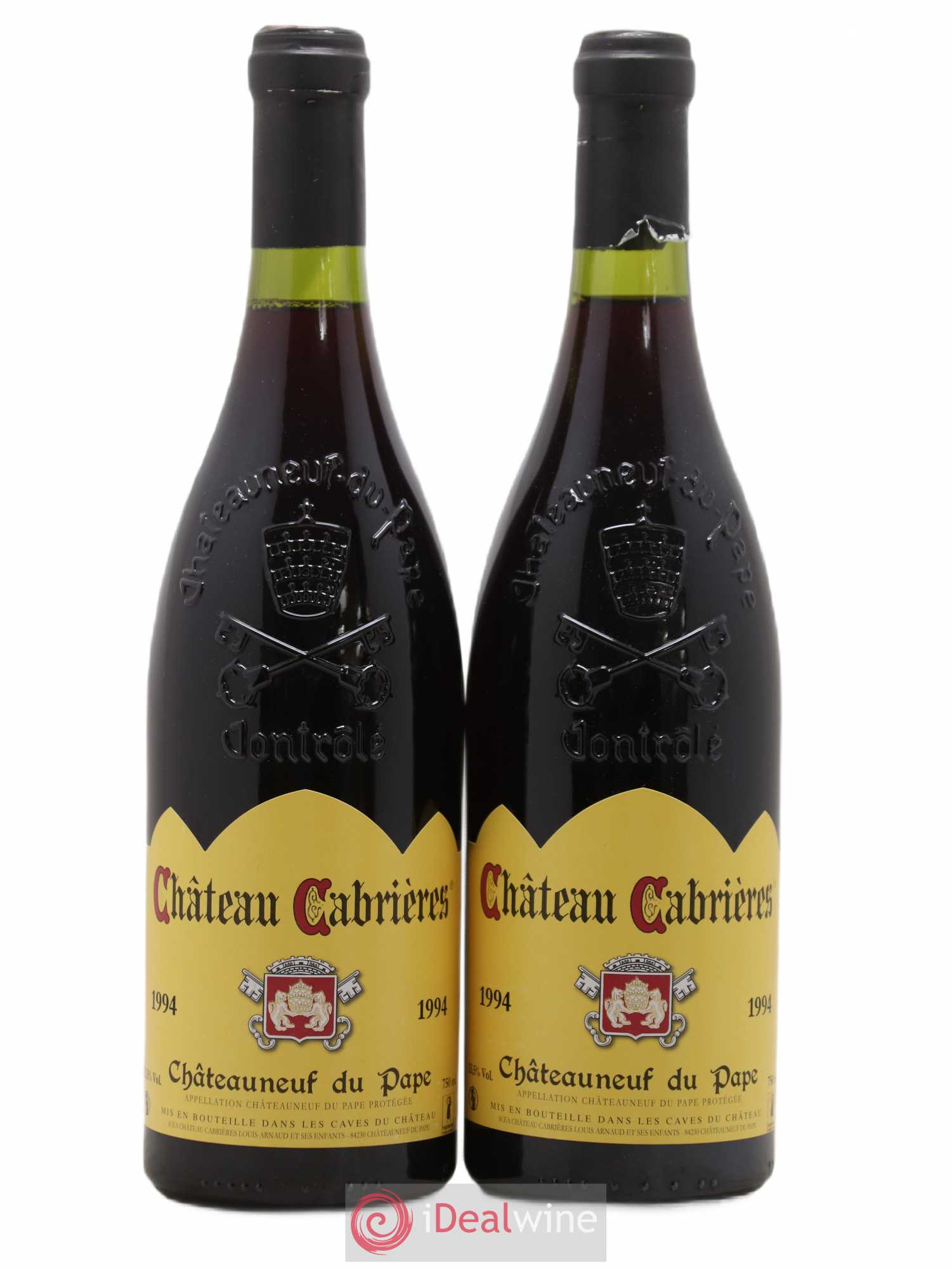 Châteauneuf-du-Pape Chateau Cabrieres 1994 - Posten von 2 Flaschen - 0