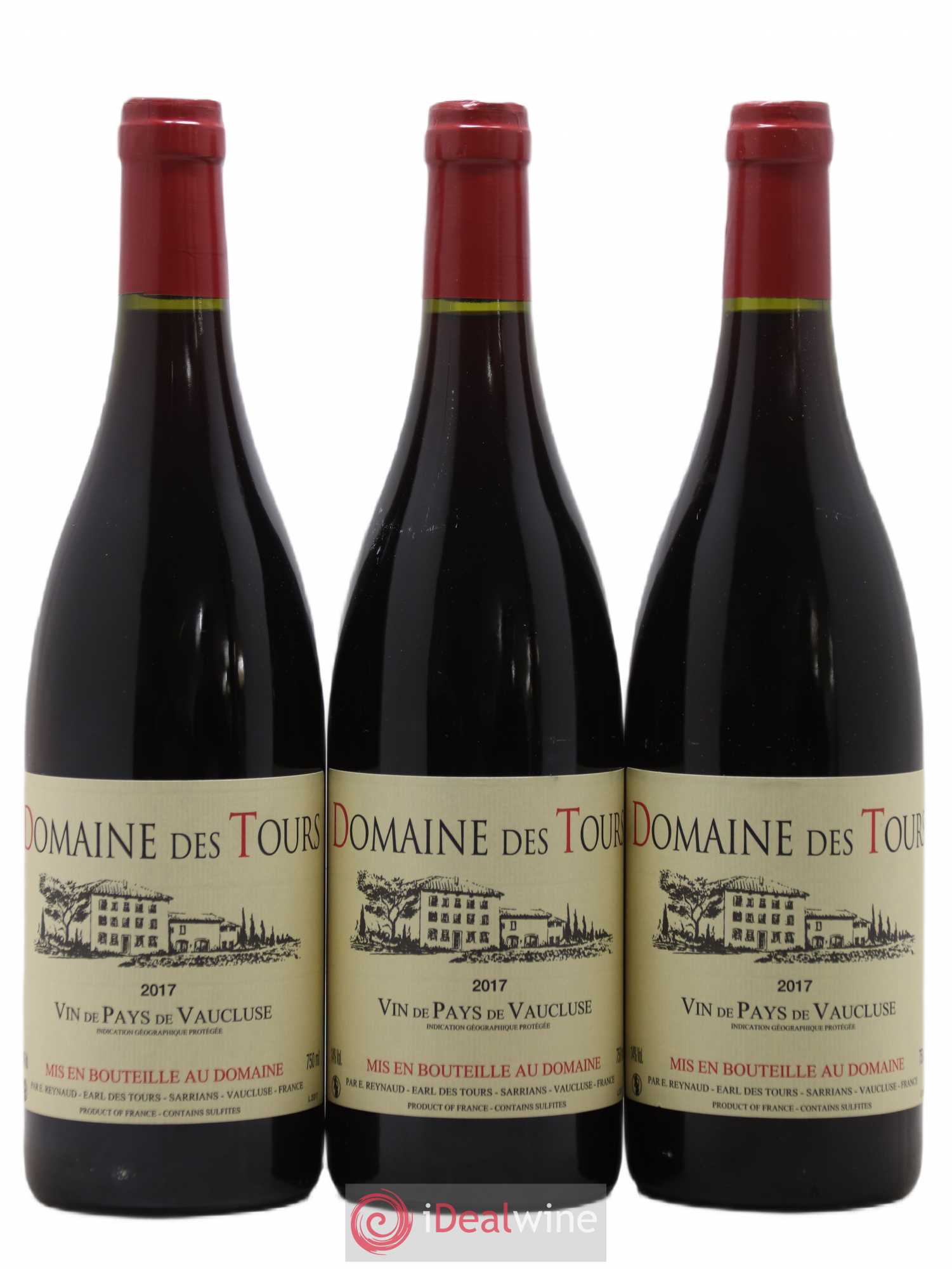 Vaucluse (Vin de Pays de Vaucluse) Domaine des Tours Emmanuel Reynaud 2017 - Lot de 3 bouteilles - 0