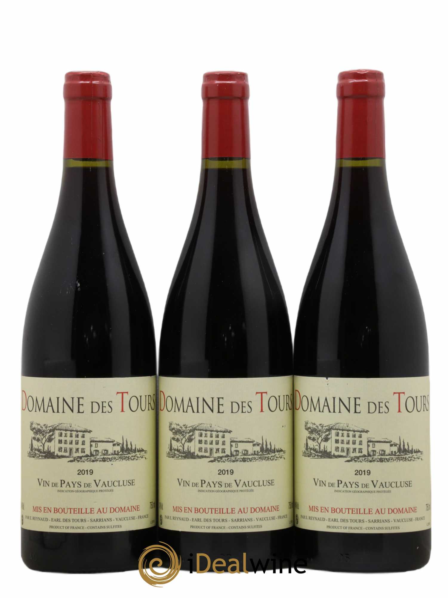 Vaucluse (Vin de Pays de Vaucluse) Domaine des Tours Emmanuel Reynaud 2019 - Lot de 3 bouteilles - 0
