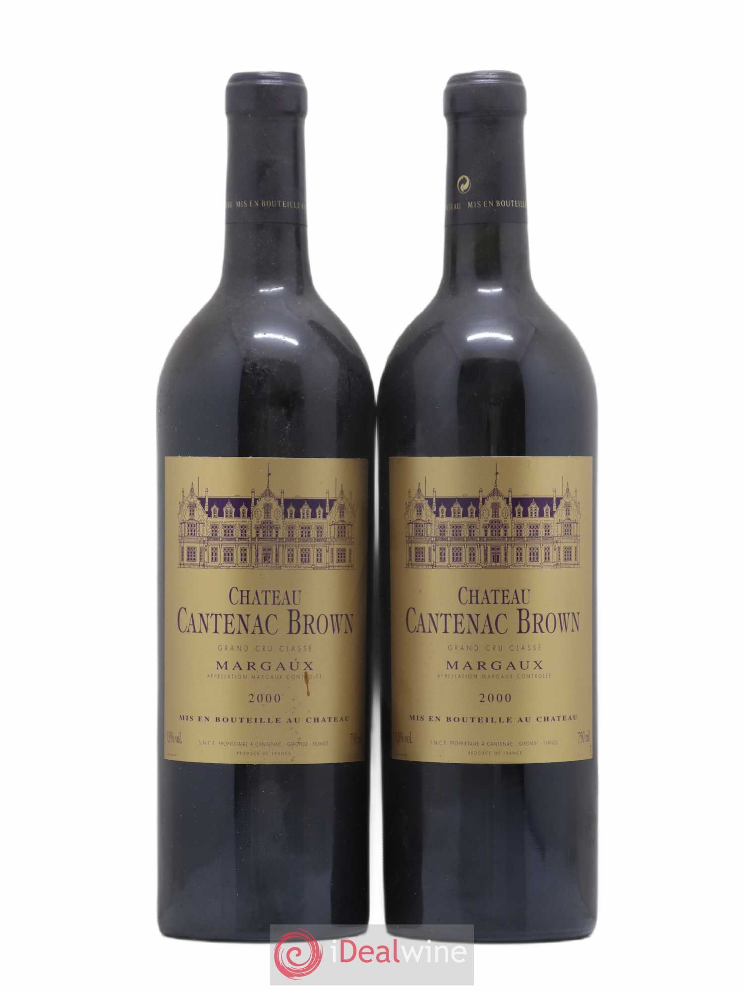Château Cantenac Brown 3ème Grand Cru Classé 2000 - Lot de 2 bouteilles - 0