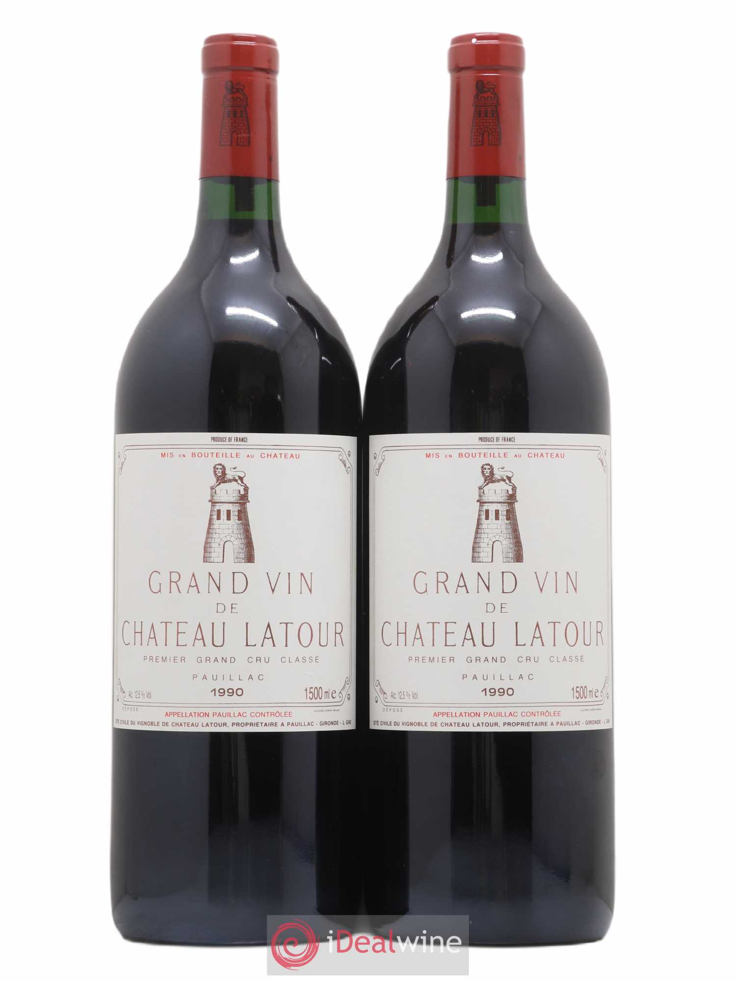 Château Latour 1er Grand Cru Classé 1990 - Lot de 2 magnums - 0