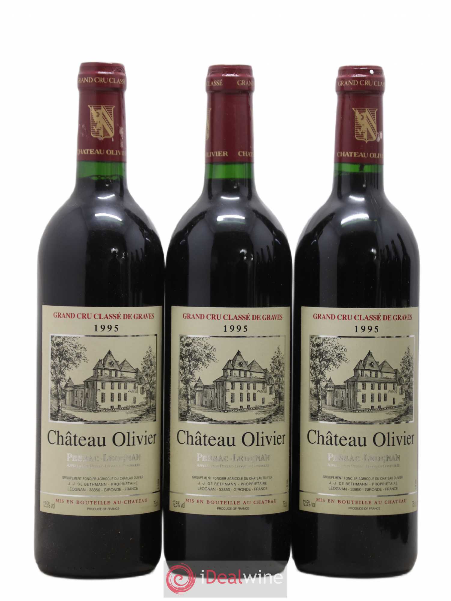 Château Olivier Cru Classé de Graves 1995 - Lot de 12 bouteilles - 2