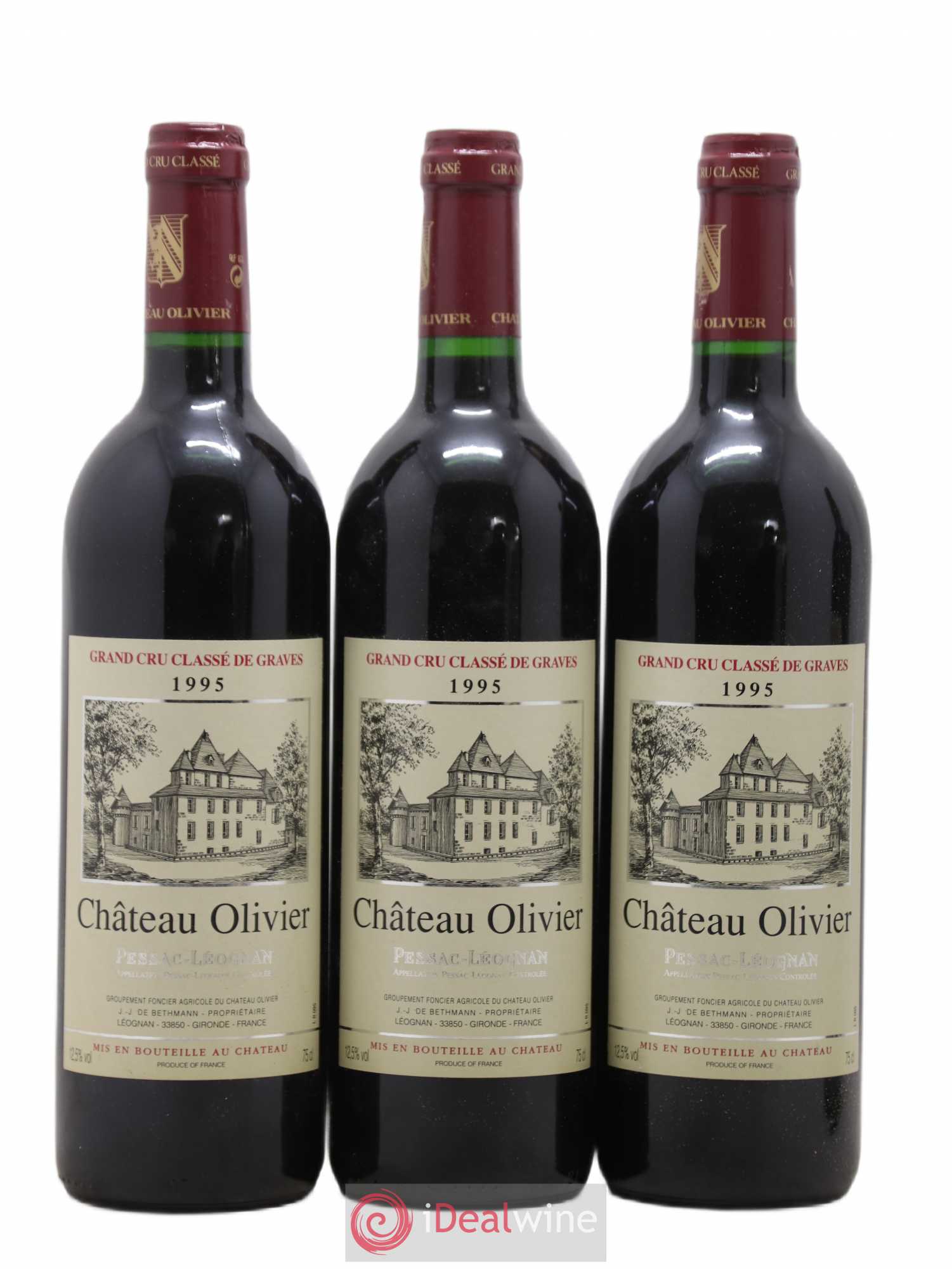 Château Olivier Cru Classé de Graves 1995 - Lot de 12 bouteilles - 3