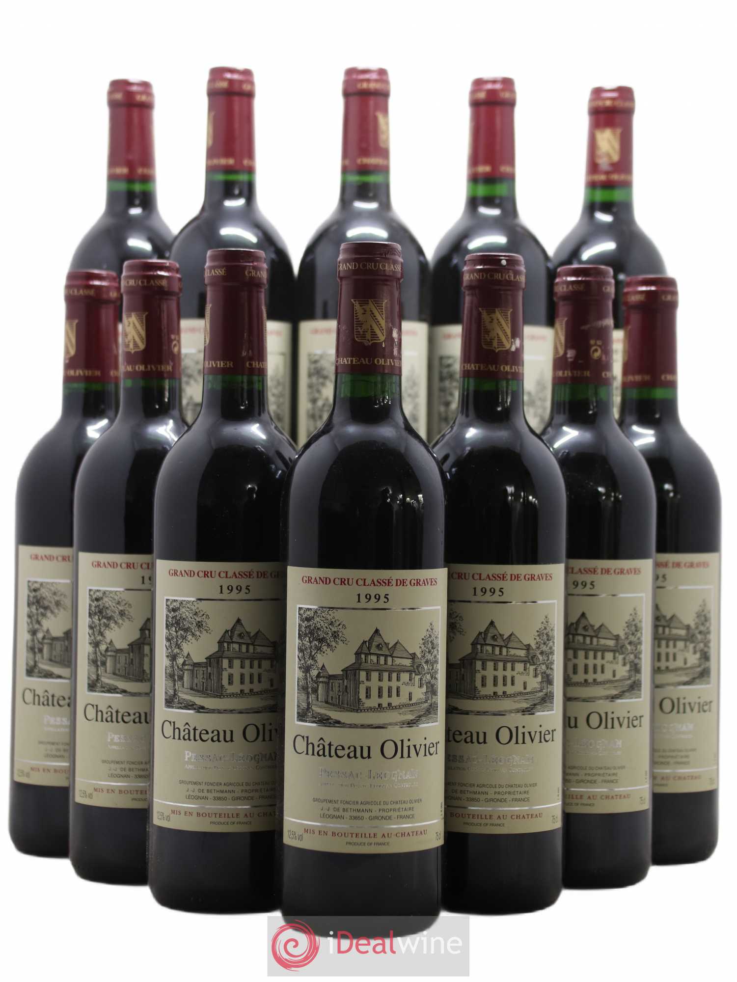 Château Olivier Cru Classé de Graves 1995 - Lot de 12 bouteilles - 0