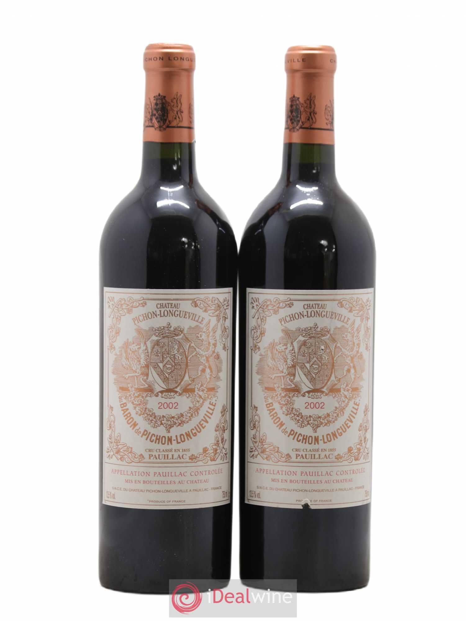 Pichon Longueville Baron 2ème Grand Cru Classé 2002 - Lot de 2 bouteilles - 0