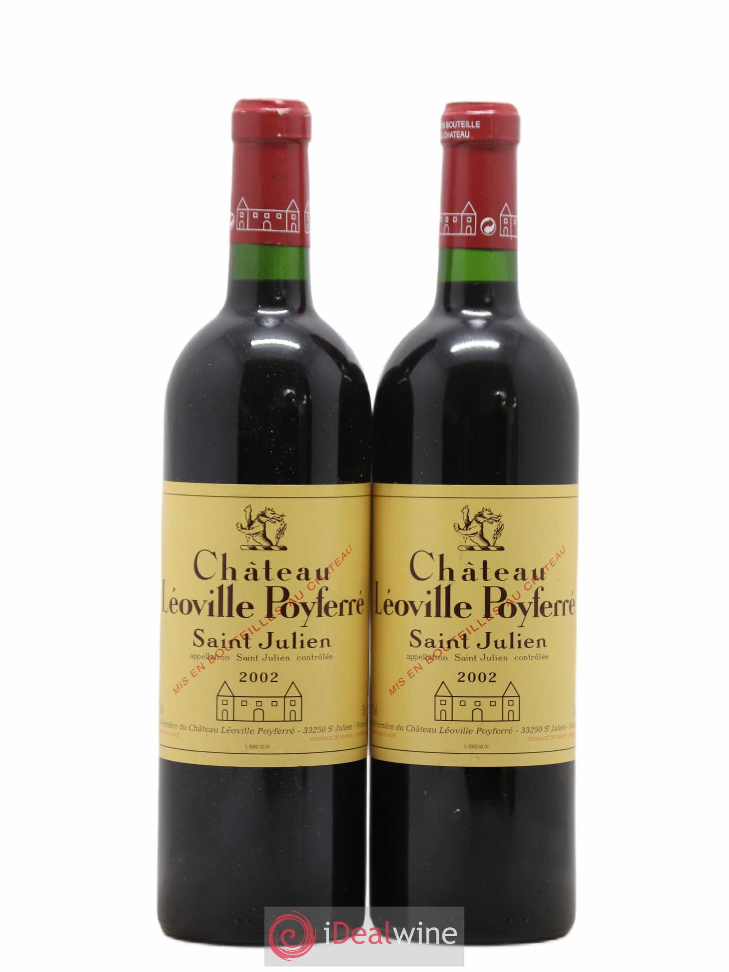 Château Léoville Poyferré 2ème Grand Cru Classé 2002 - Lot de 2 bouteilles - 0