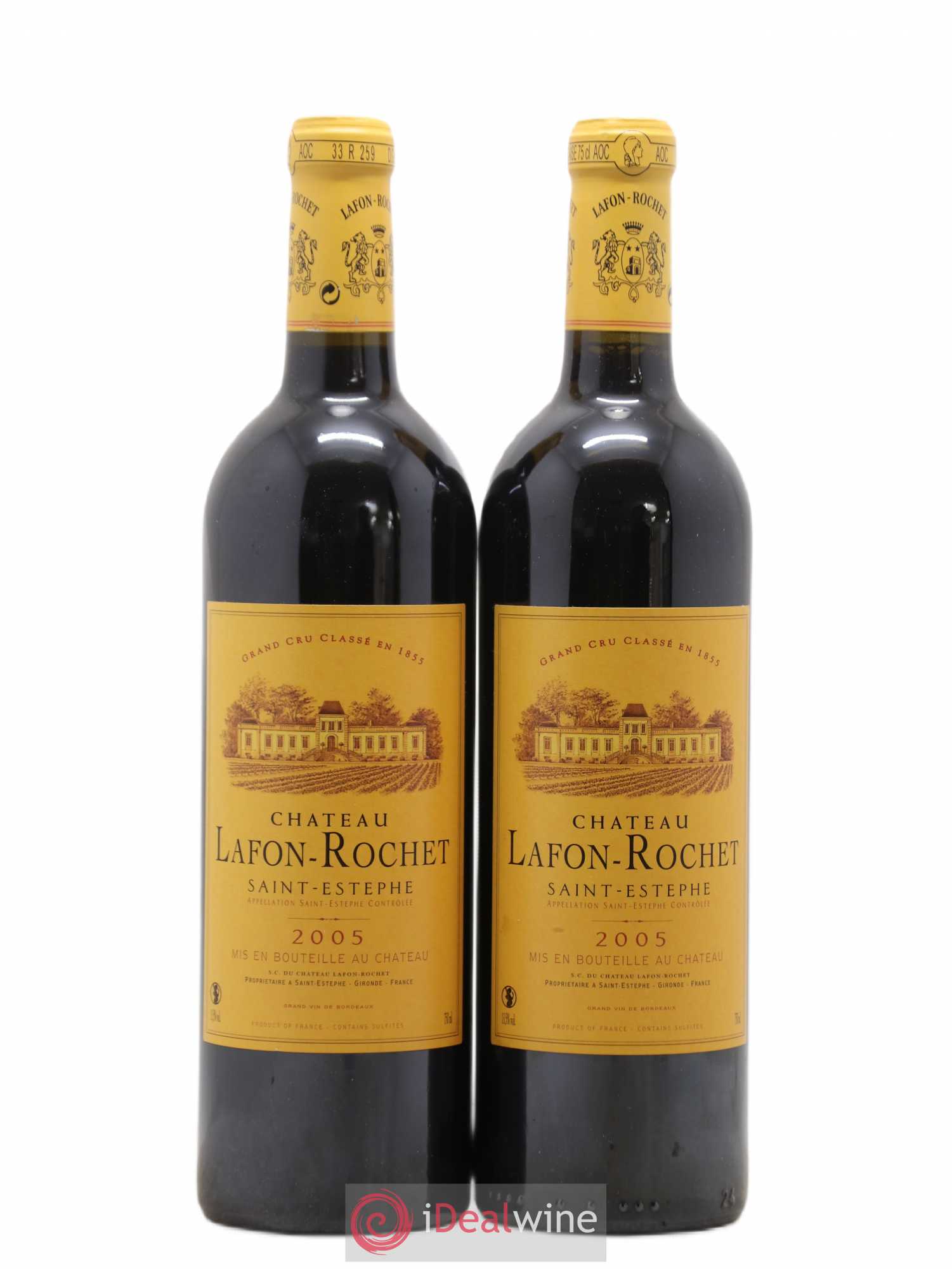 Château Lafon Rochet 4ème Grand Cru Classé 2005 - Lot de 2 bouteilles - 0