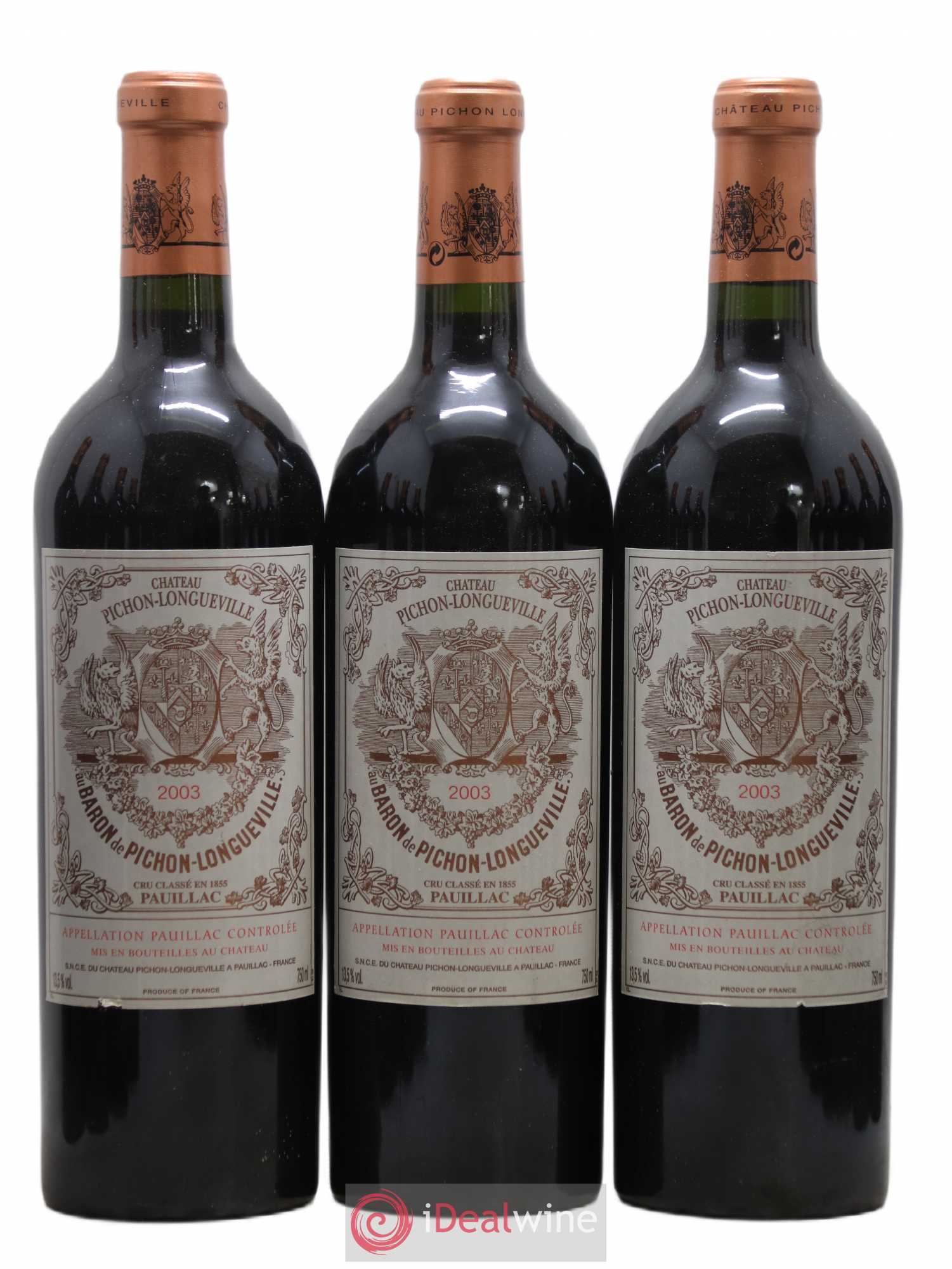 Pichon Longueville Baron 2ème Grand Cru Classé 2003 - Lotto di 12 bottiglie - 1