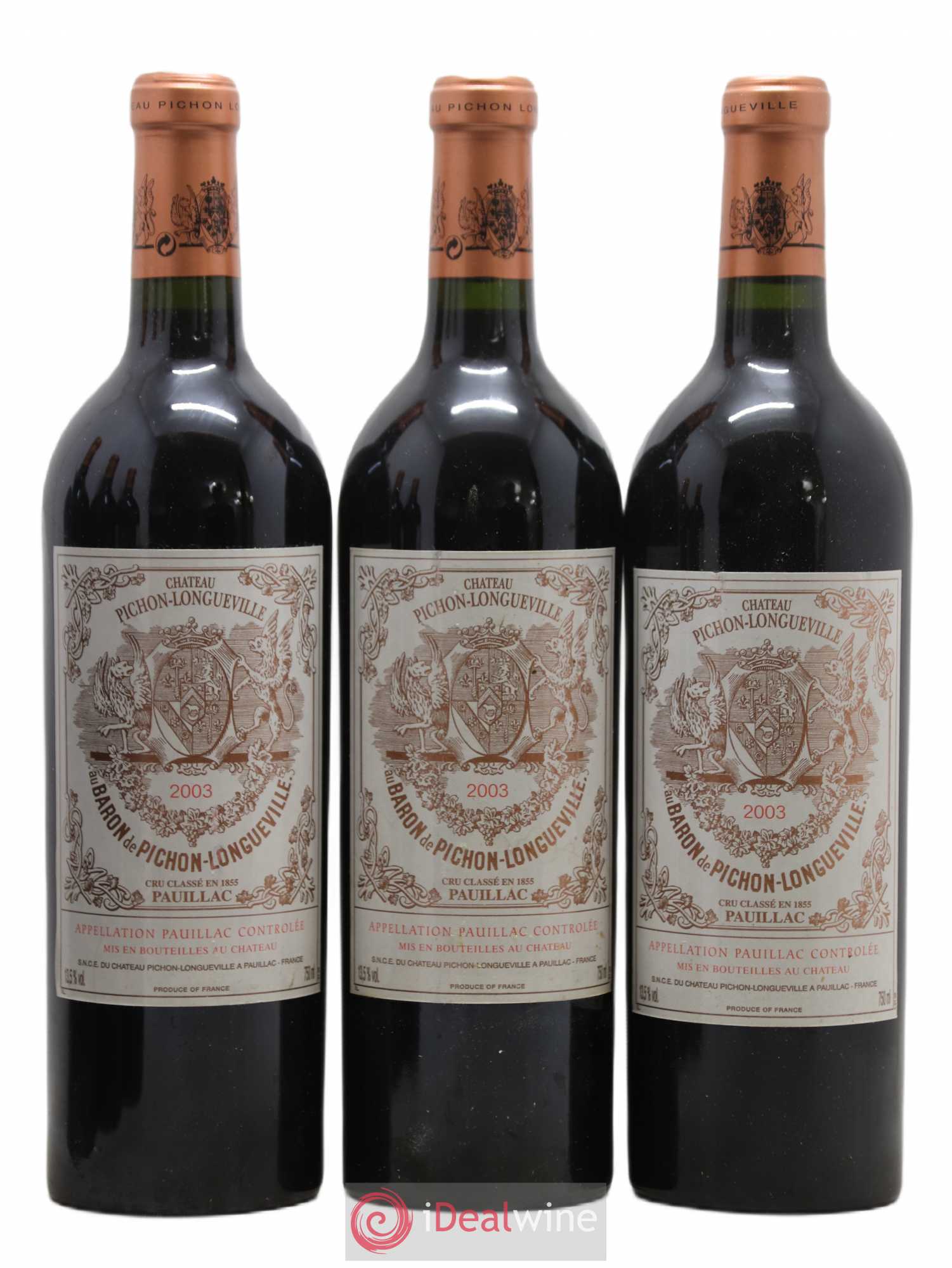 Pichon Longueville Baron 2ème Grand Cru Classé 2003 - Lotto di 12 bottiglie - 3