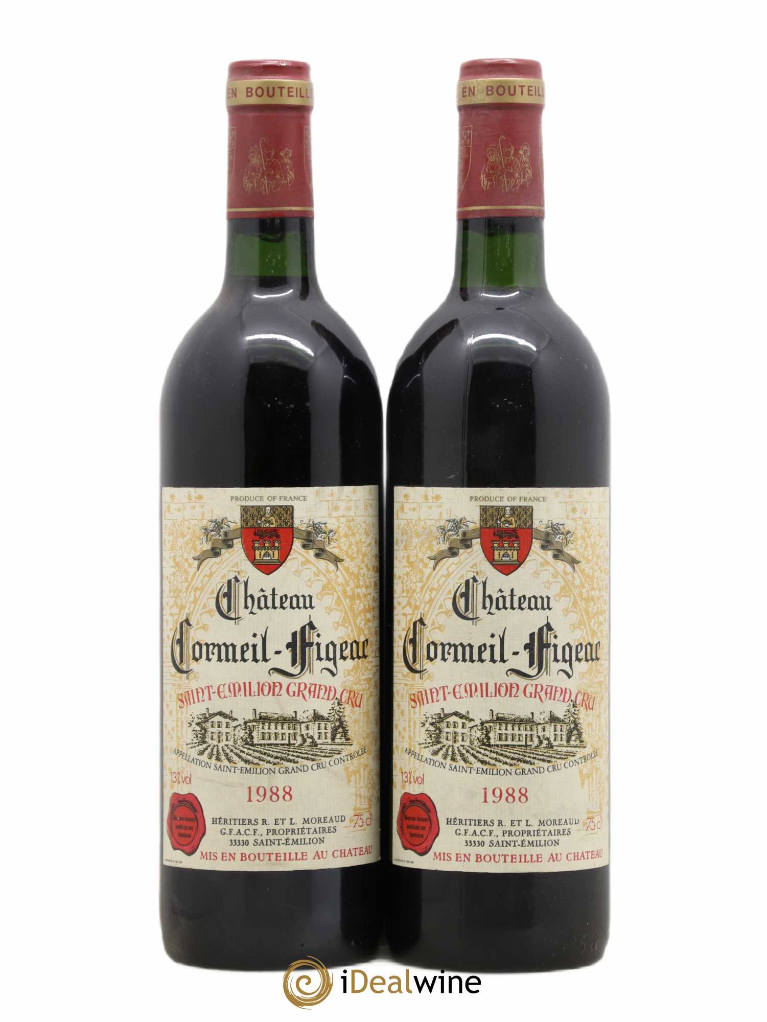 Château Cormeil Figeac 1988 - Lot de 2 bouteilles - 0