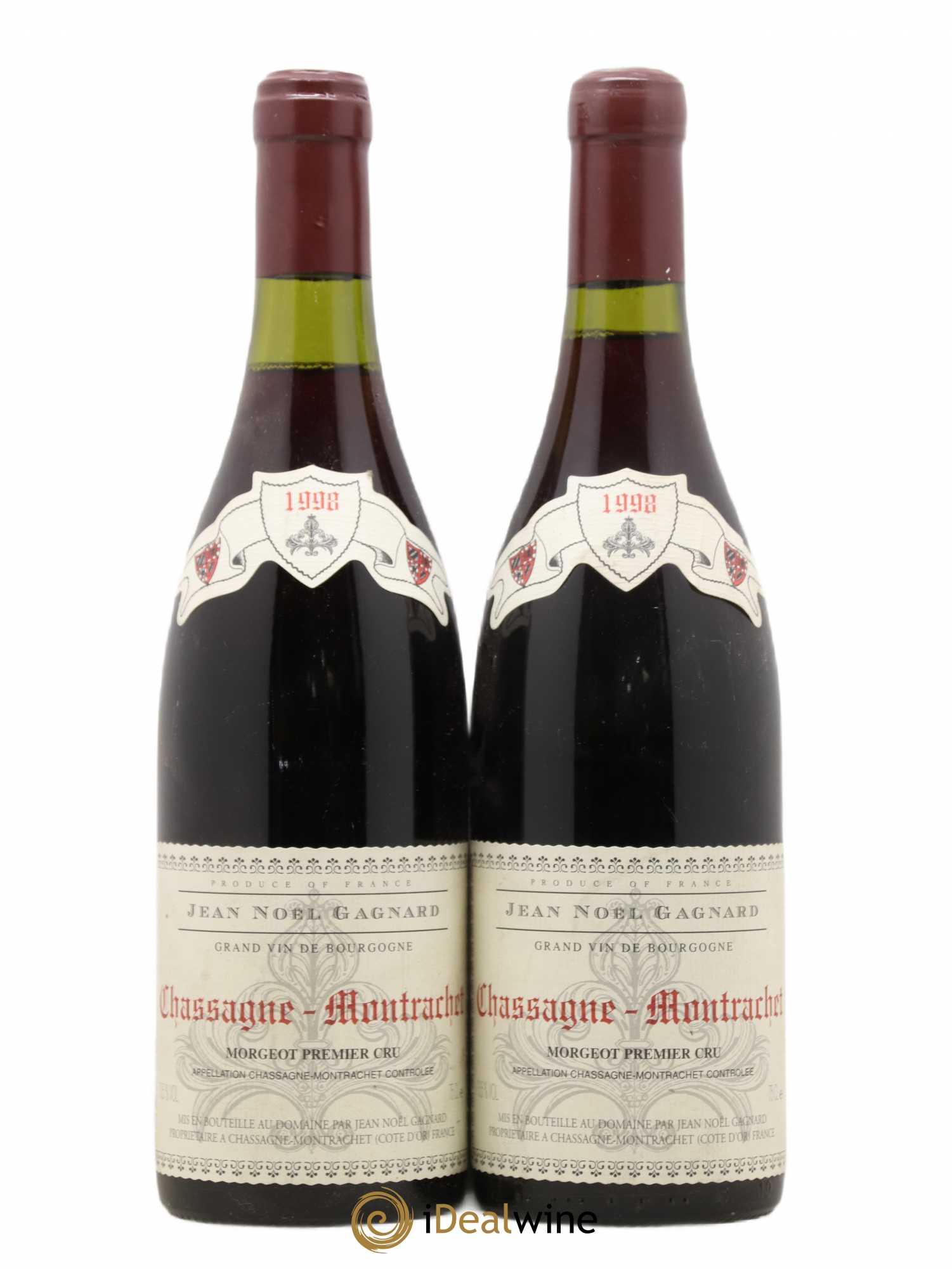 Chassagne-Montrachet 1er Cru Morgeot Domaine Jean Noël Gagnard 1998 - Lotto di 2 bottiglie - 0