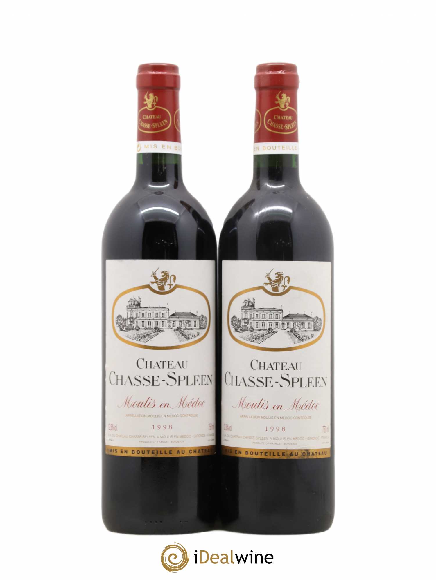 Château Chasse Spleen 1998 - Lot de 2 bouteilles - 0
