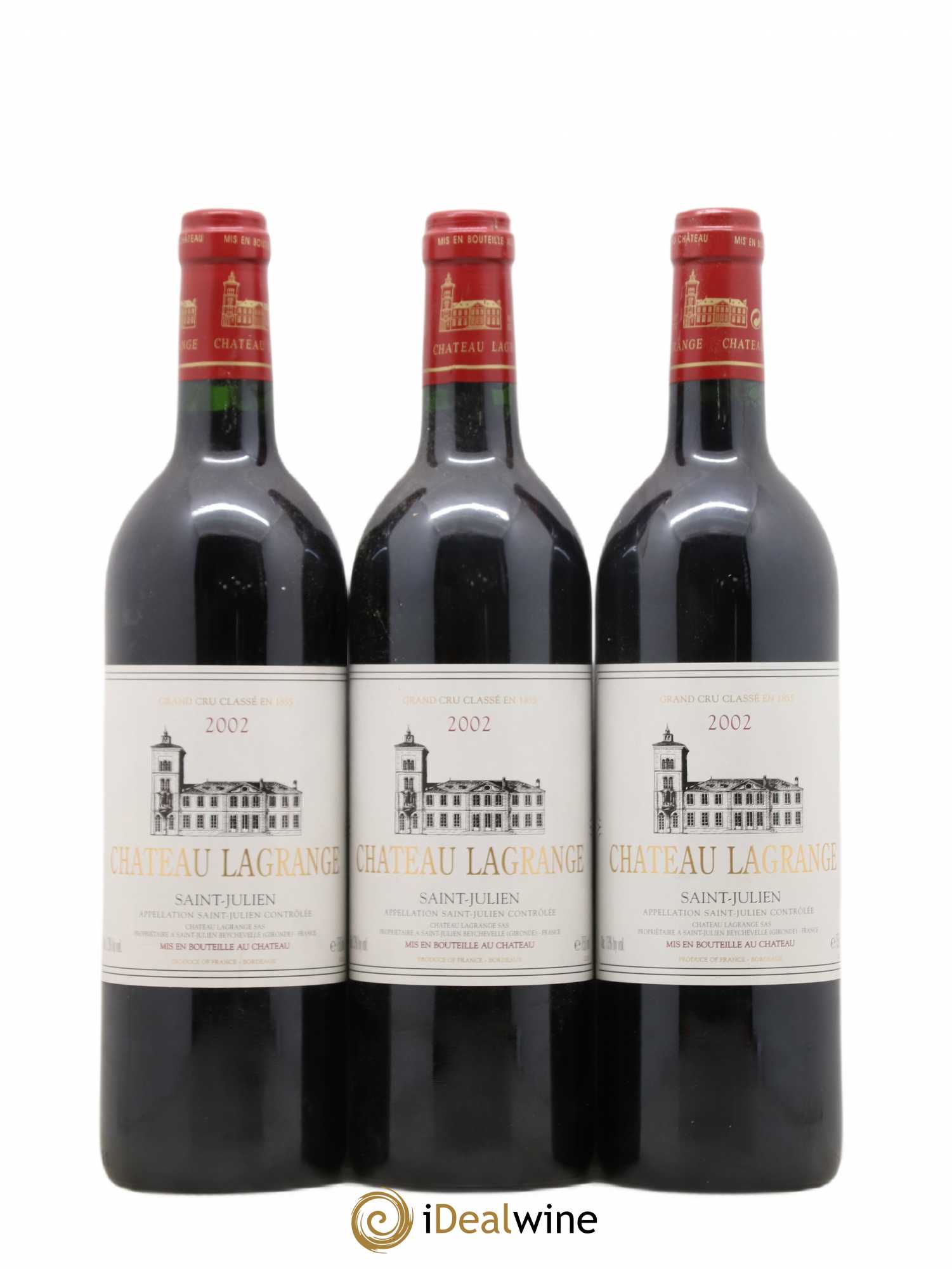 Château Lagrange 3ème Grand Cru Classé 2002 - Lot de 3 bouteilles - 0