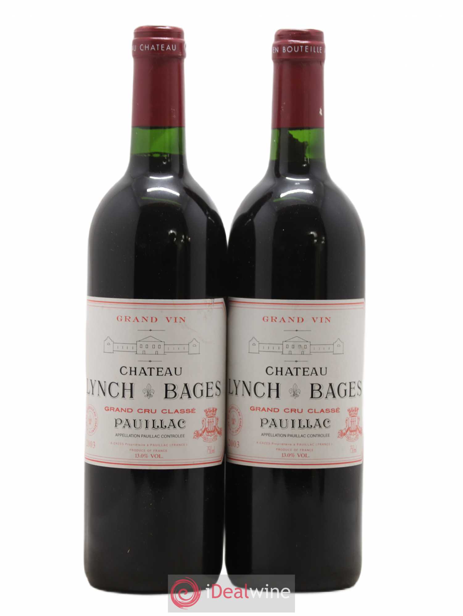 Château Lynch Bages 5ème Grand Cru Classé 2003 - Lot de 2 bouteilles - 0
