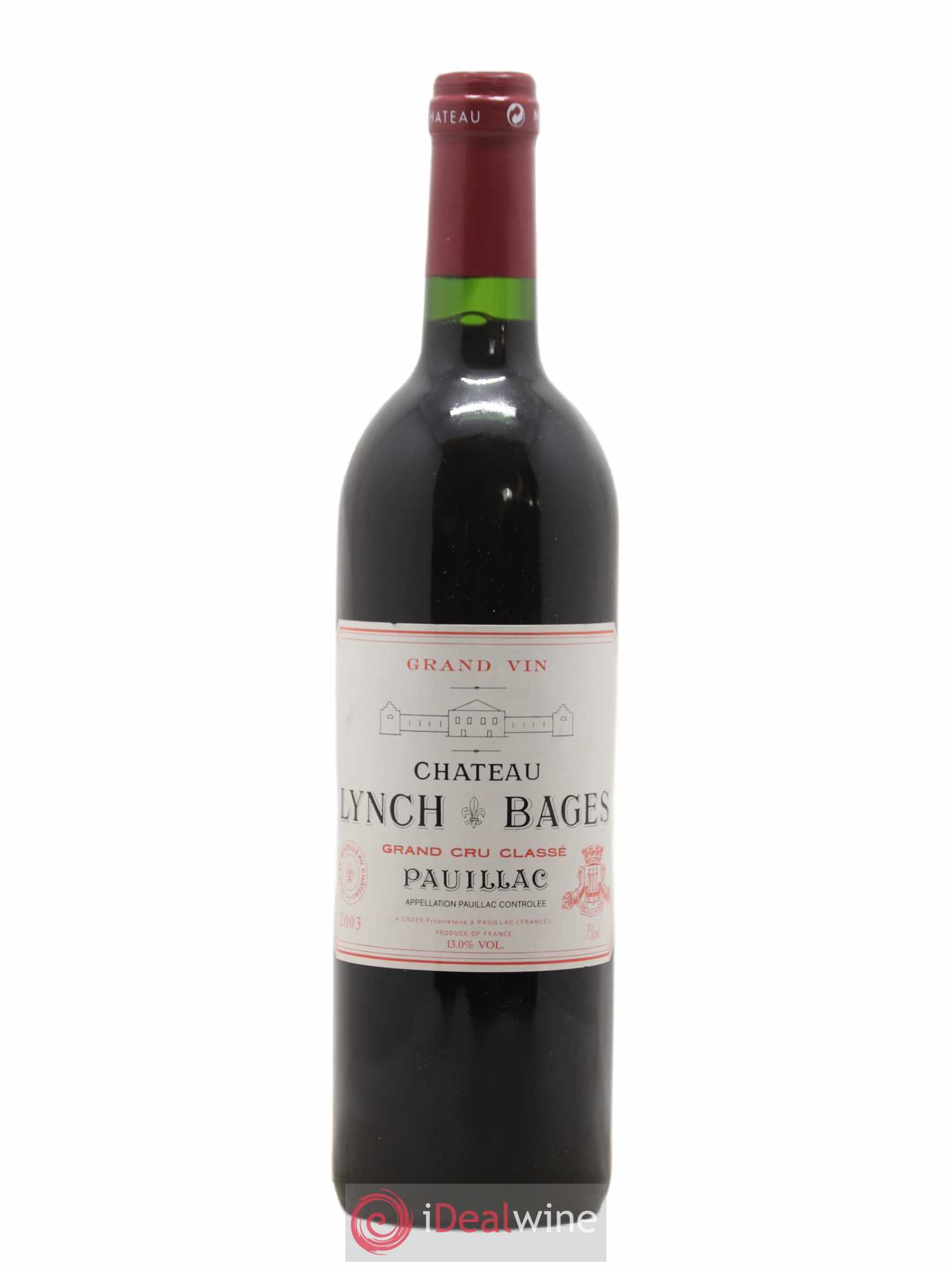 Château Lynch Bages 5ème Grand Cru Classé 2003 - Lot de 1 bouteille - 0