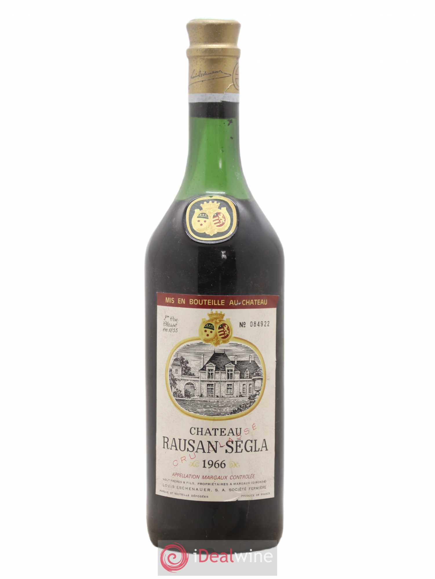 Château Rauzan Ségla Grand Cru Classé 1966 - Lot de 1 bouteille - 0