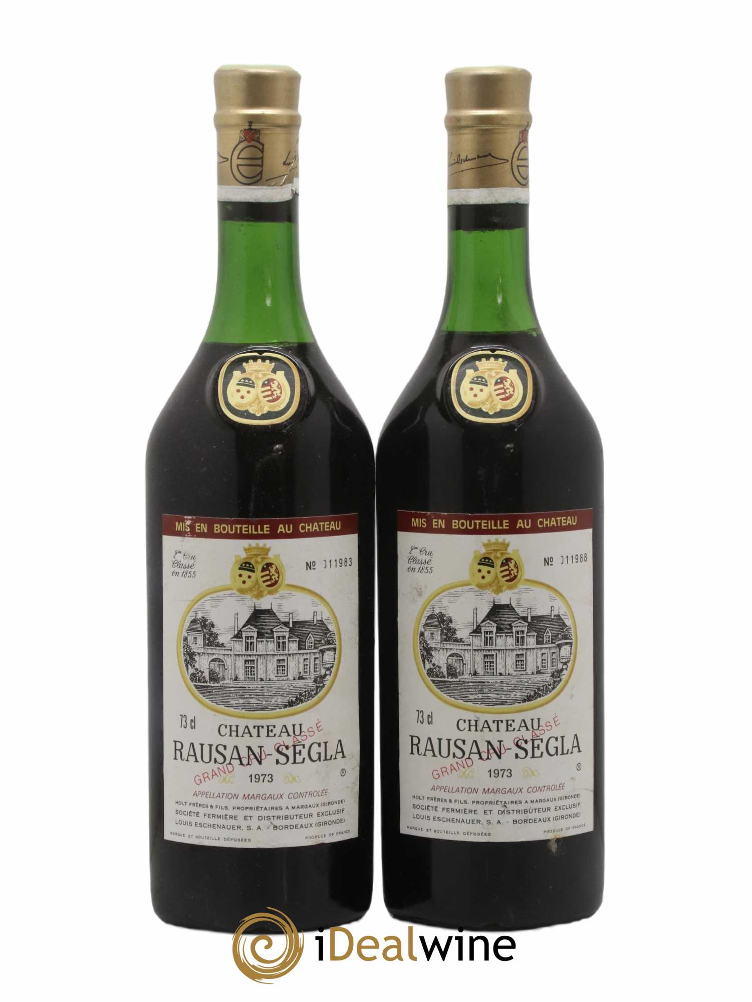 Château Rauzan Ségla Grand Cru Classé 1973 - Lot de 2 bouteilles - 0