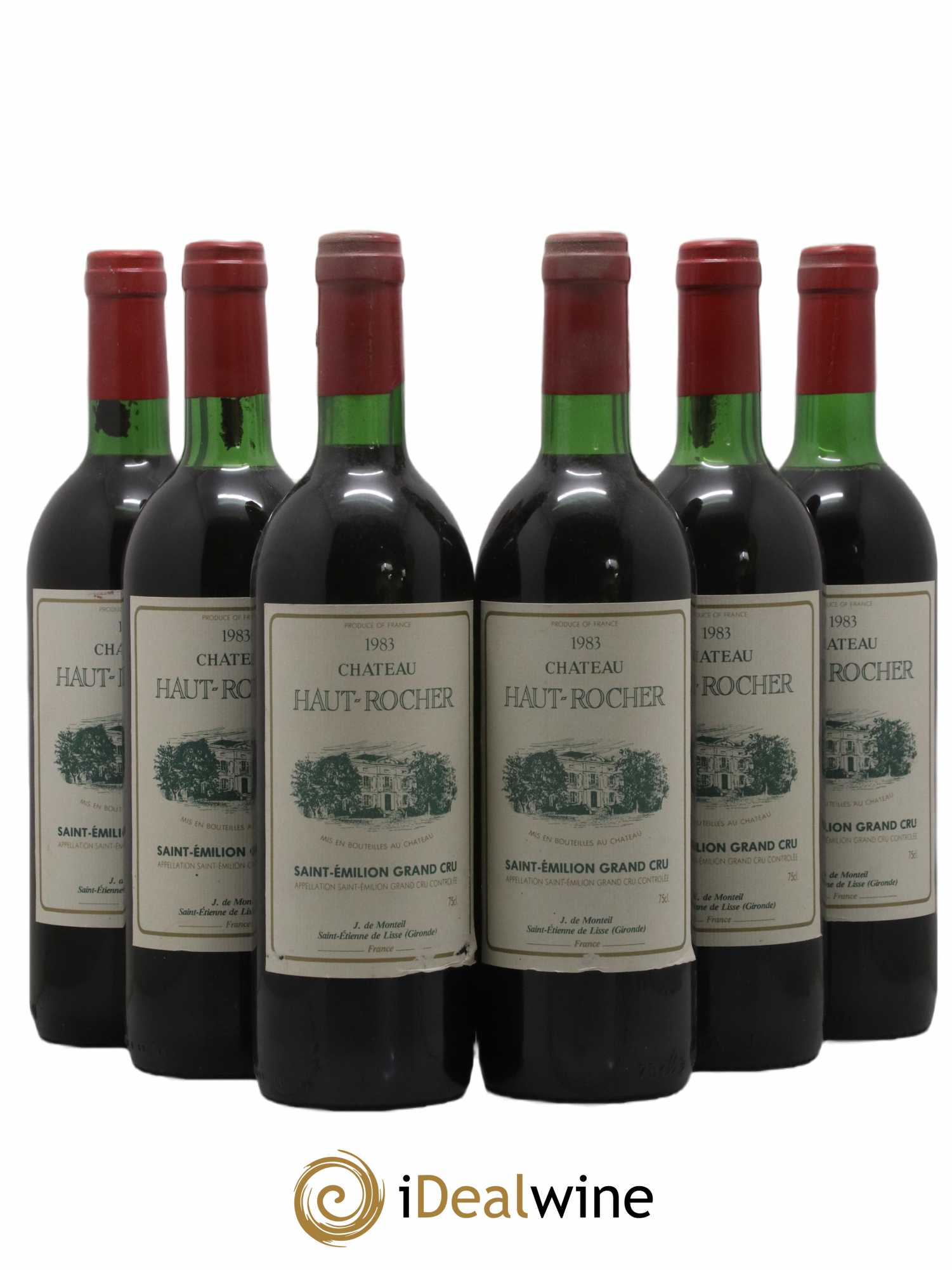 Saint-Émilion Grand Cru Château Haut Rocher 1983 - Lot de 6 bouteilles - 0