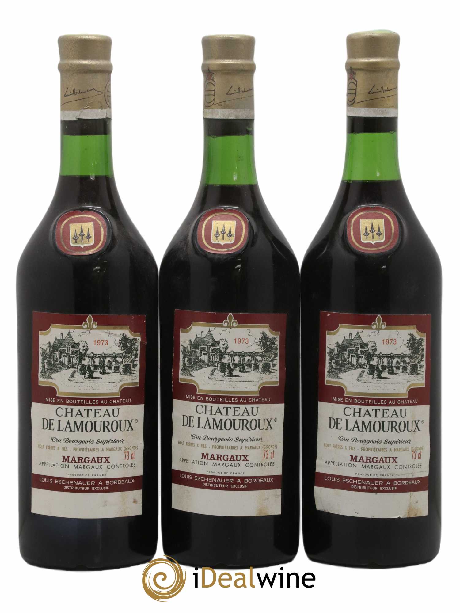 Bordeaux Margaux Château de Lamouroux 1973 - Posten von 3 Flaschen - 0