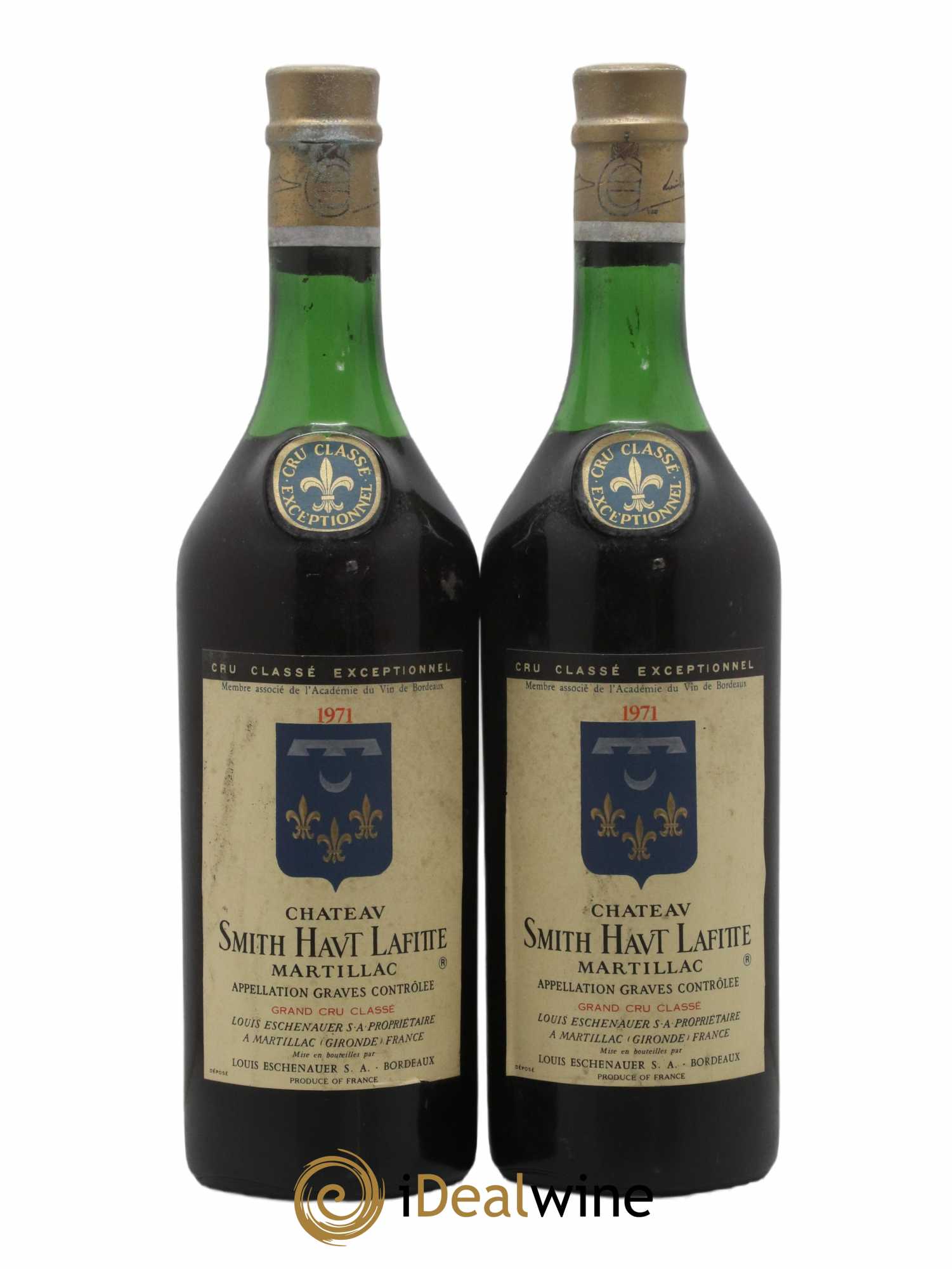 Château Smith Haut Lafitte Cru Classé de Graves 1971 - Lot de 2 bouteilles - 0