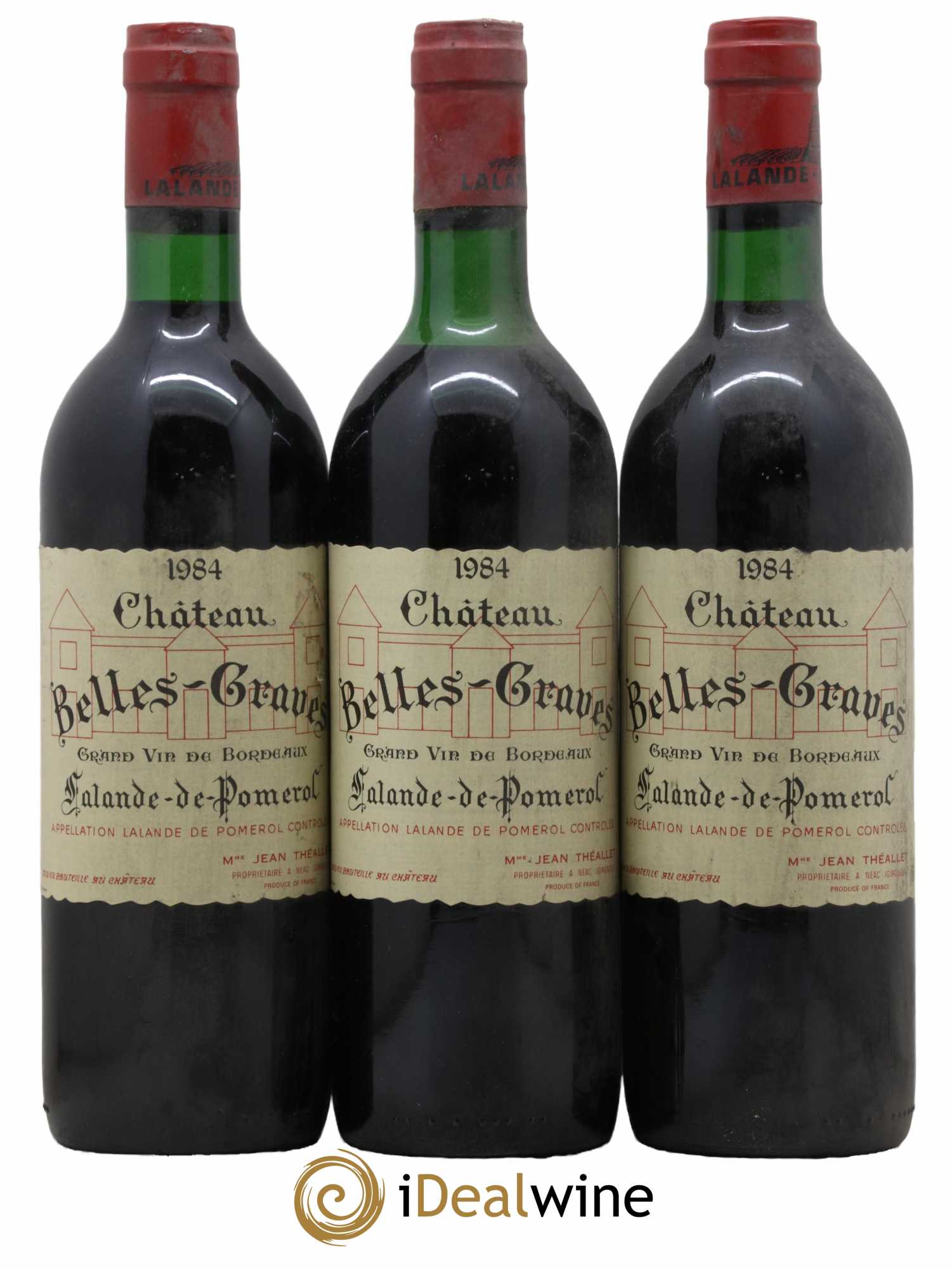 Lalande-de-Pomerol Château Belles Graves 1984 - Posten von 3 Flaschen - 0