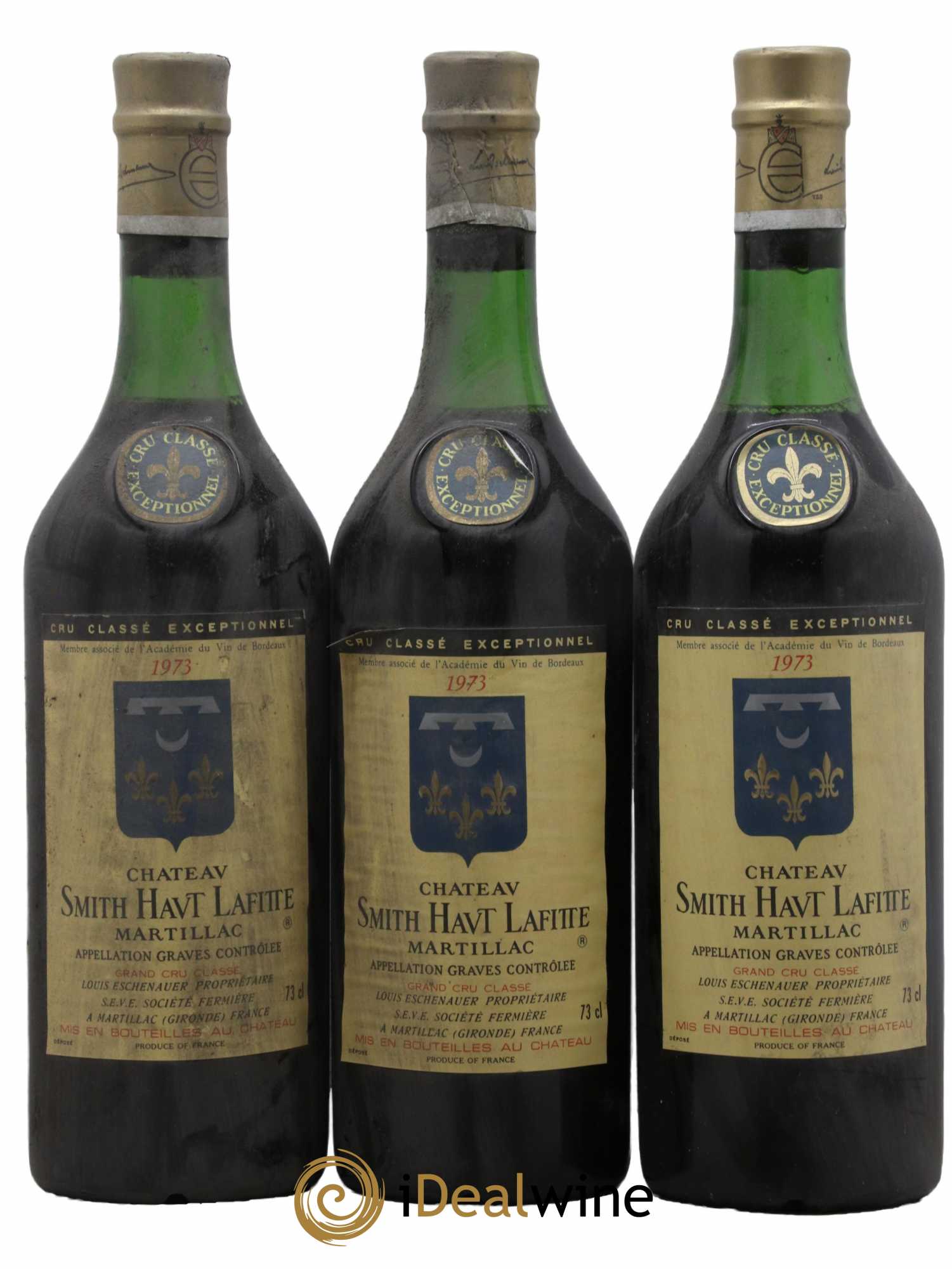 Château Smith Haut Lafitte Cru Classé de Graves 1973 - Lot de 3 bouteilles - 0