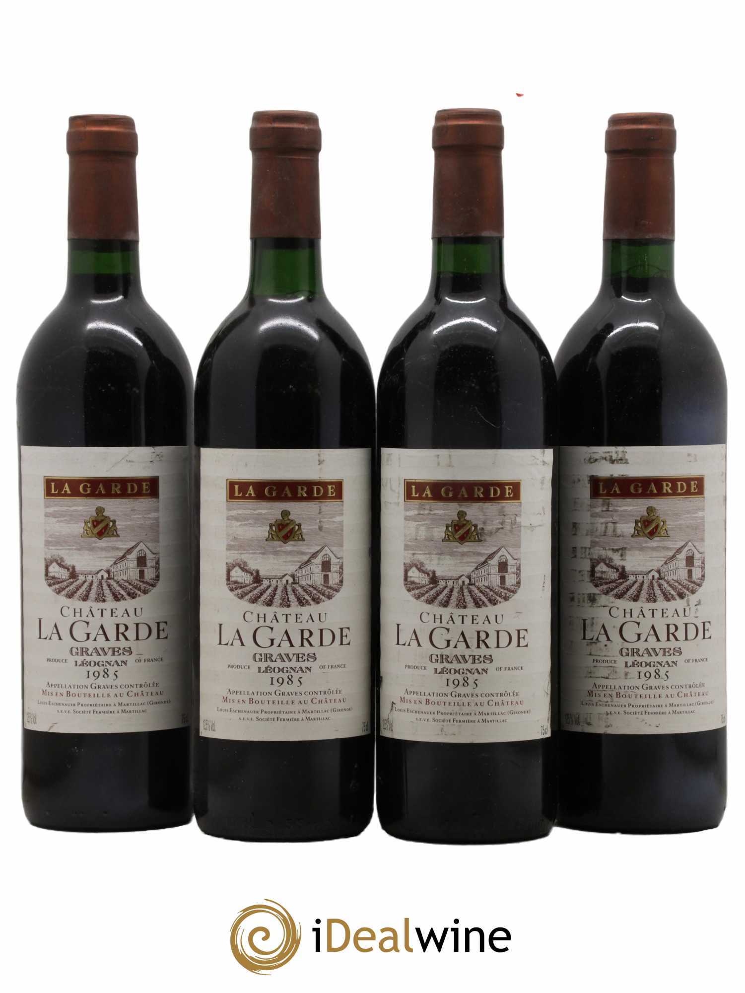 Château la Garde 1985 - Lot de 4 bouteilles - 0
