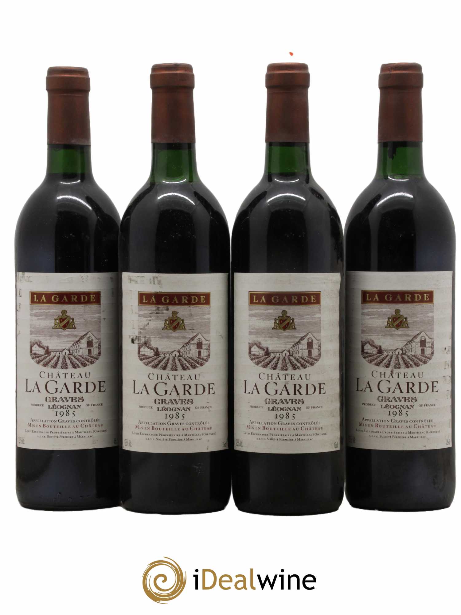 Château la Garde 1985 - Lot de 4 bouteilles - 0