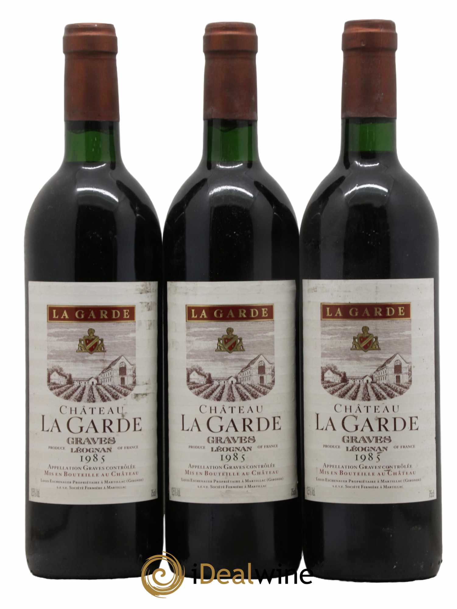 Château la Garde 1985 - Lot de 3 bouteilles - 0