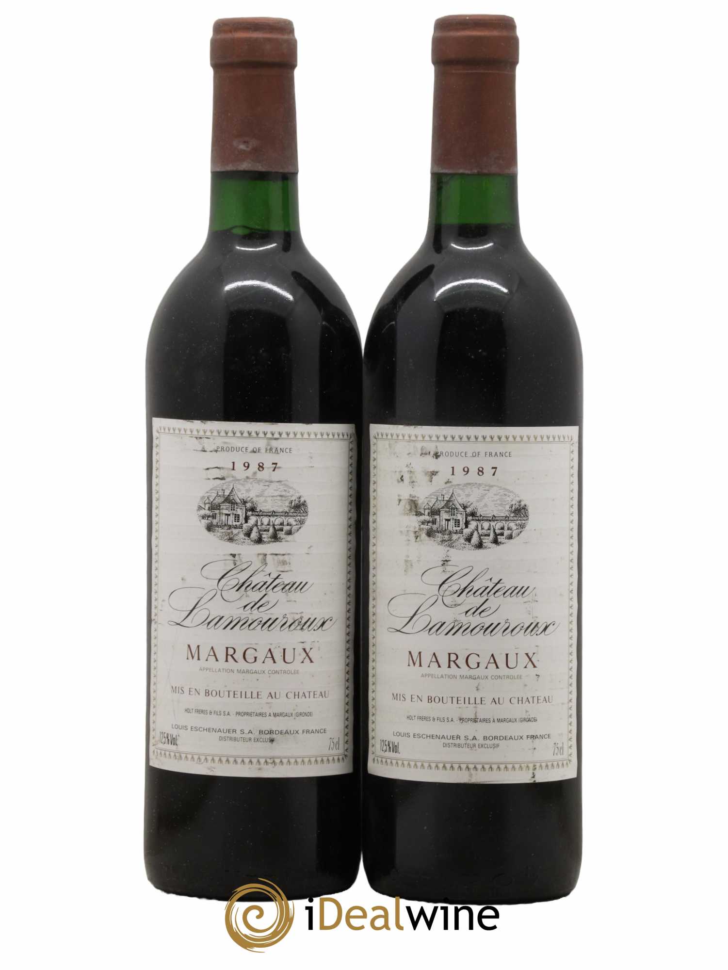 Bordeaux Margaux Château Lamouroux 1987 - Lot de 2 bouteilles - 0