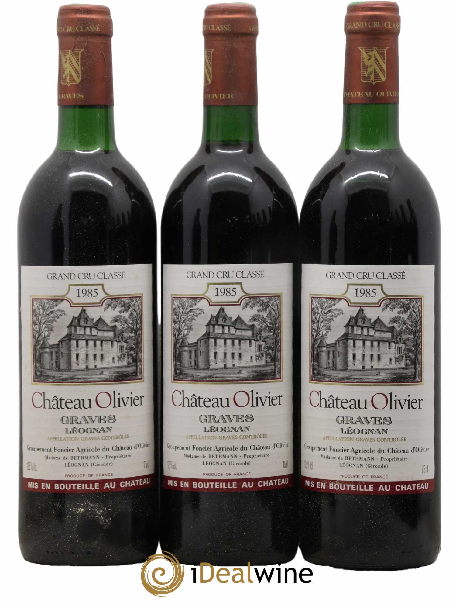 Château Olivier Cru Classé de Graves 1985 - Lot de 12 bouteilles - 2