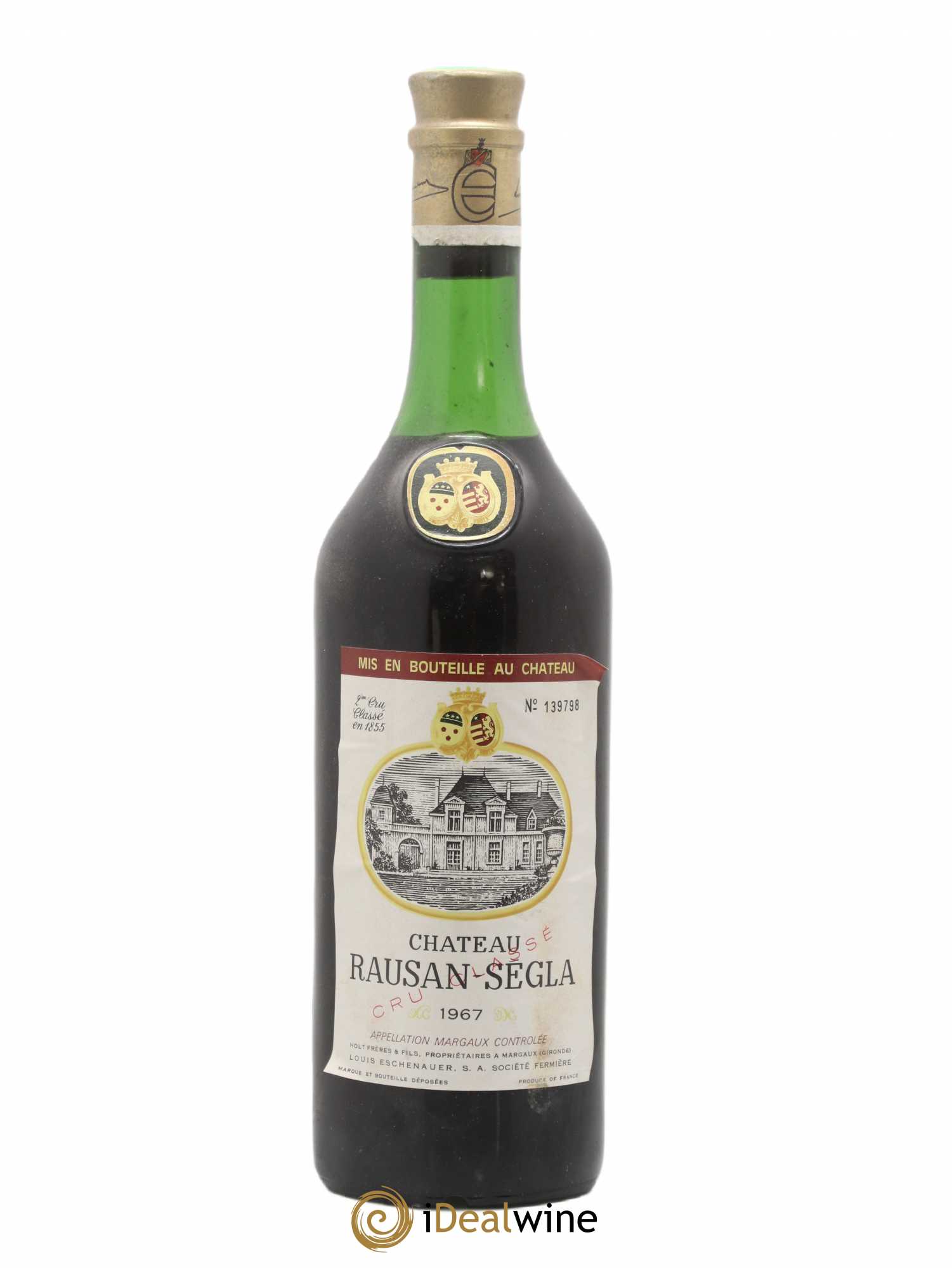 Château Rauzan Ségla Grand Cru Classé 1967 - Lot de 1 bouteille - 0