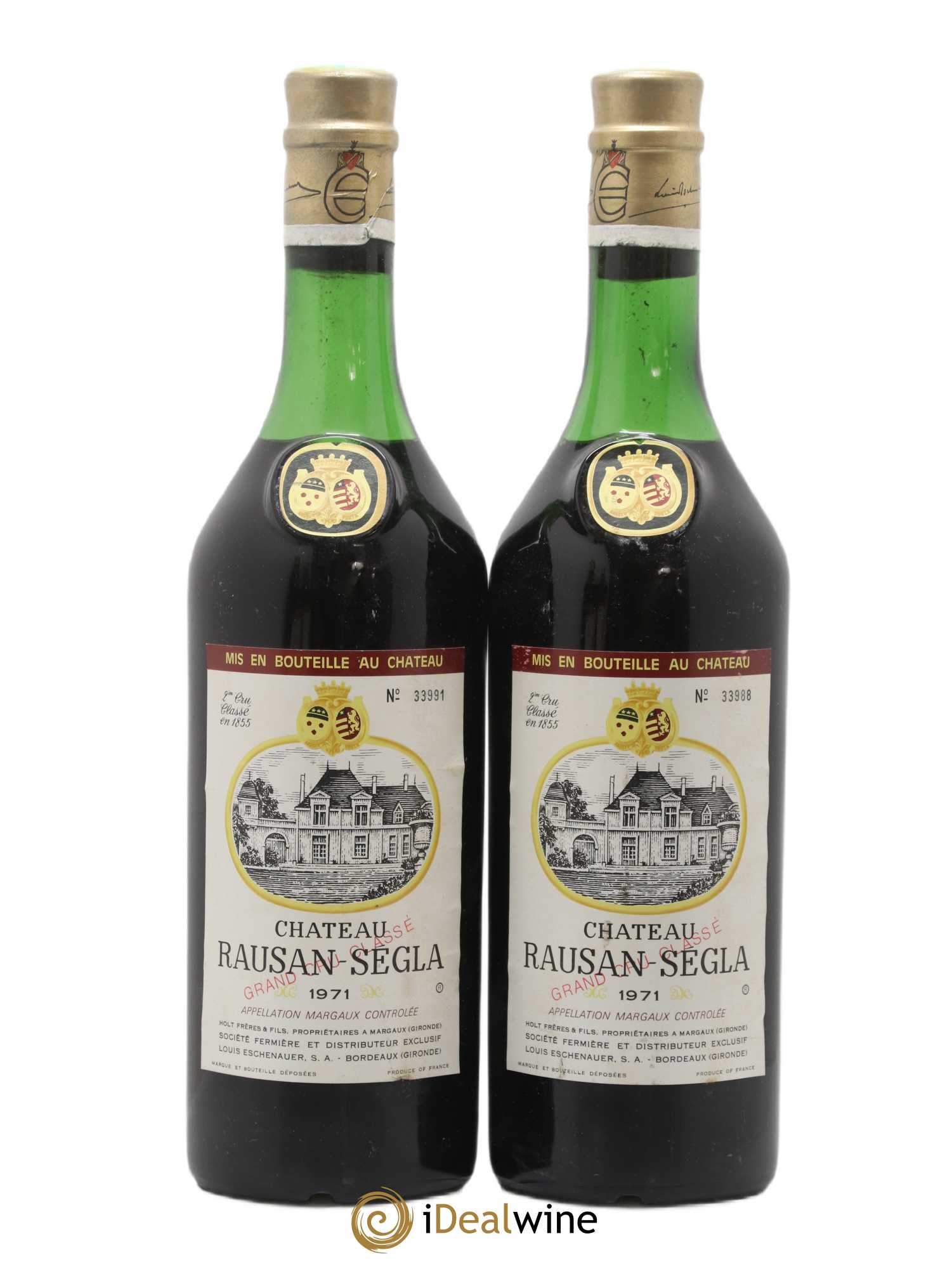 Château Rauzan Ségla Grand Cru Classé 1971 - Lot de 2 bouteilles - 0