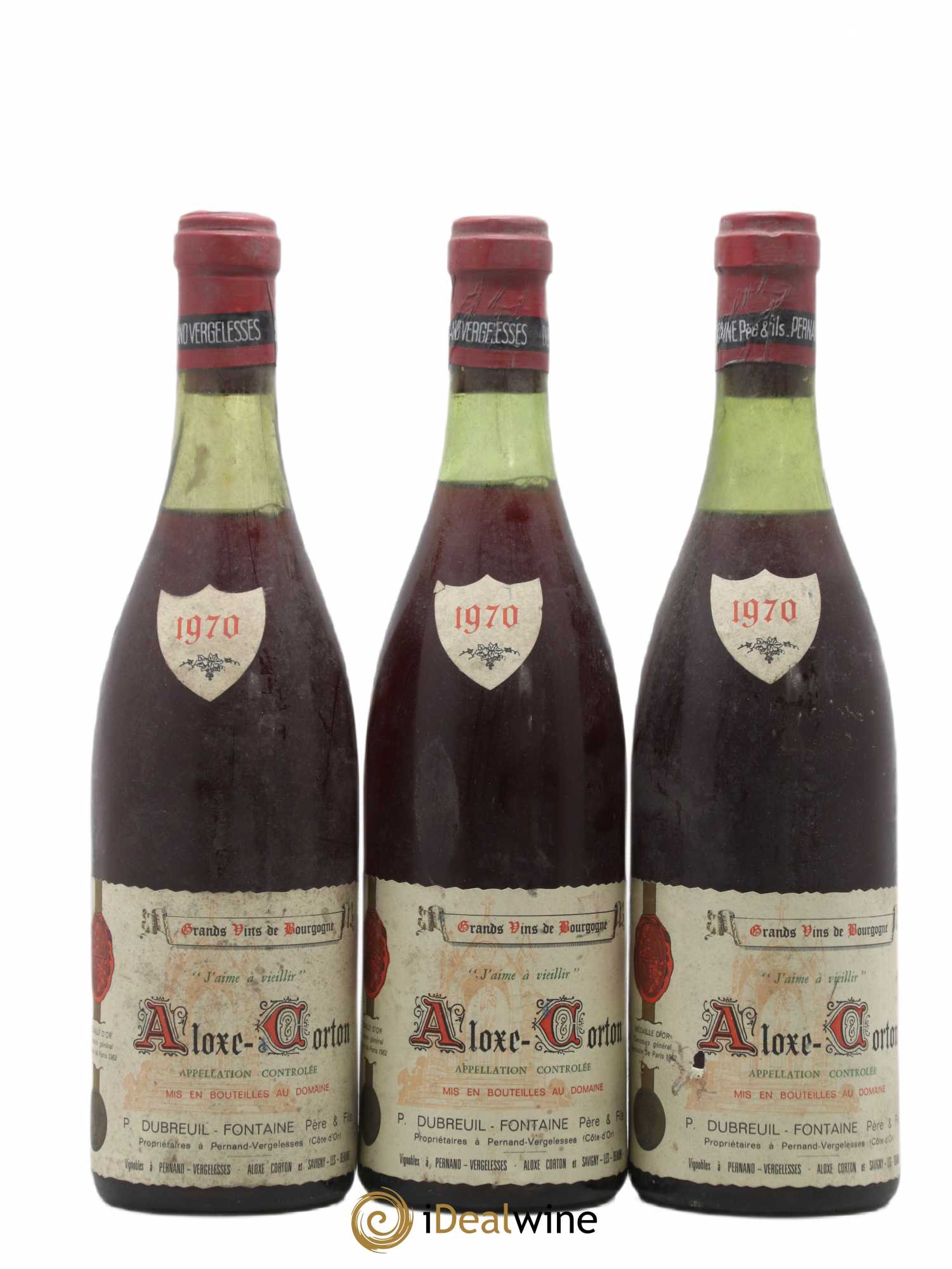 Aloxe-Corton Domaine Dubreuil Fontaine 1970 - Lot de 3 bouteilles - 0