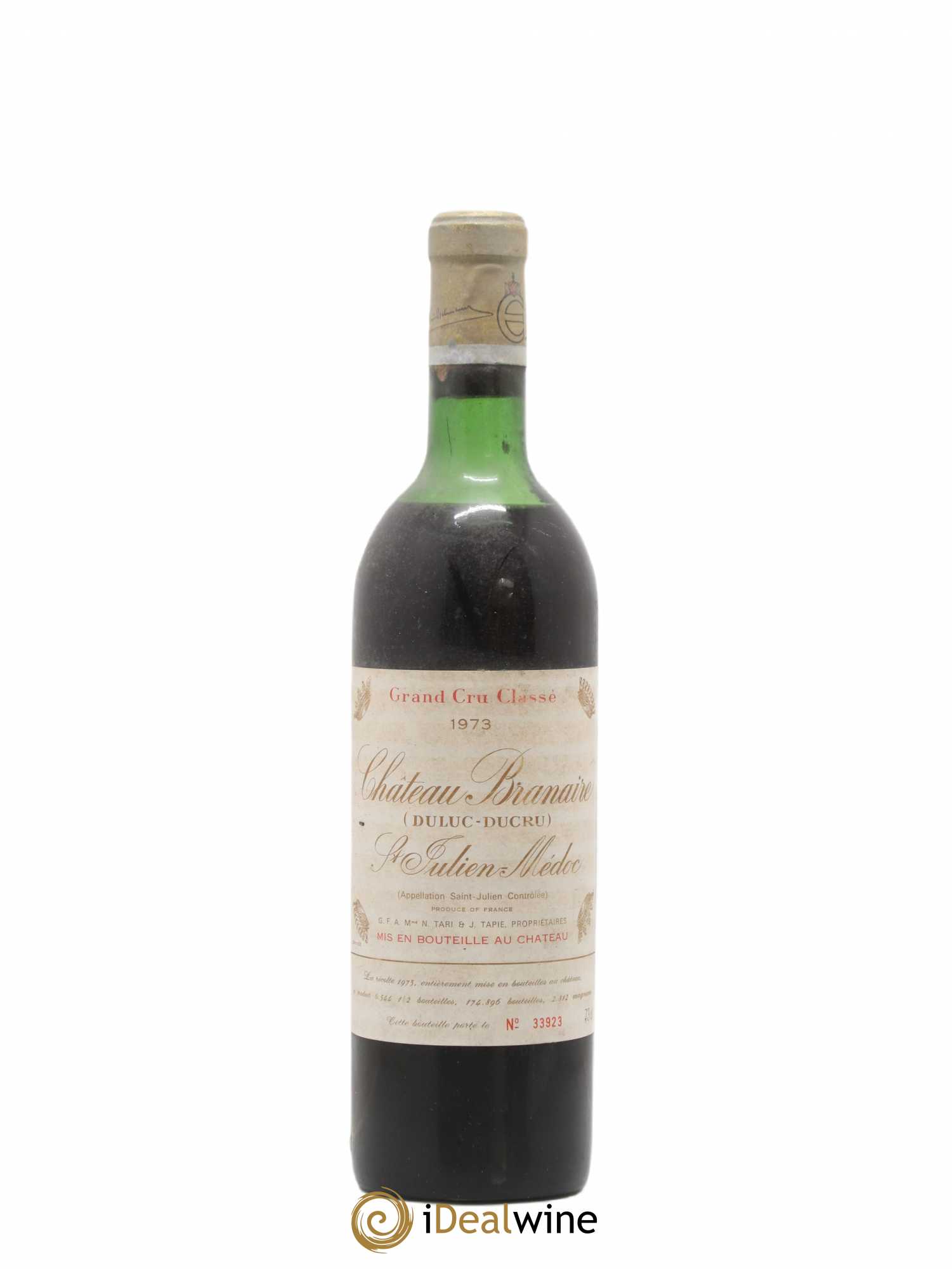 Château Branaire Ducru 4ème Grand Cru Classé 1973 - Lot de 1 bouteille - 0