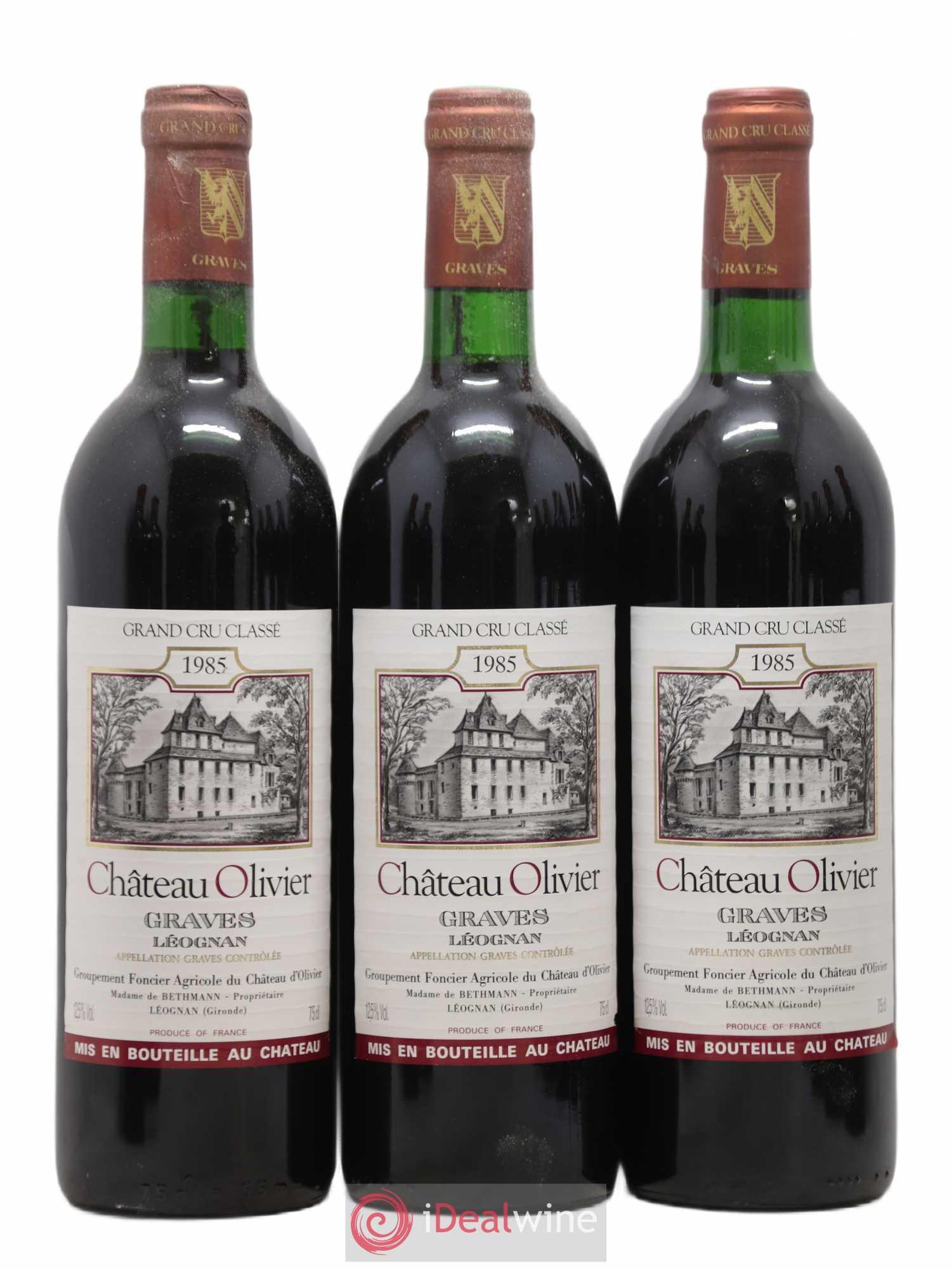 Château Olivier Cru Classé de Graves 1985 - Lot de 12 bouteilles - 2
