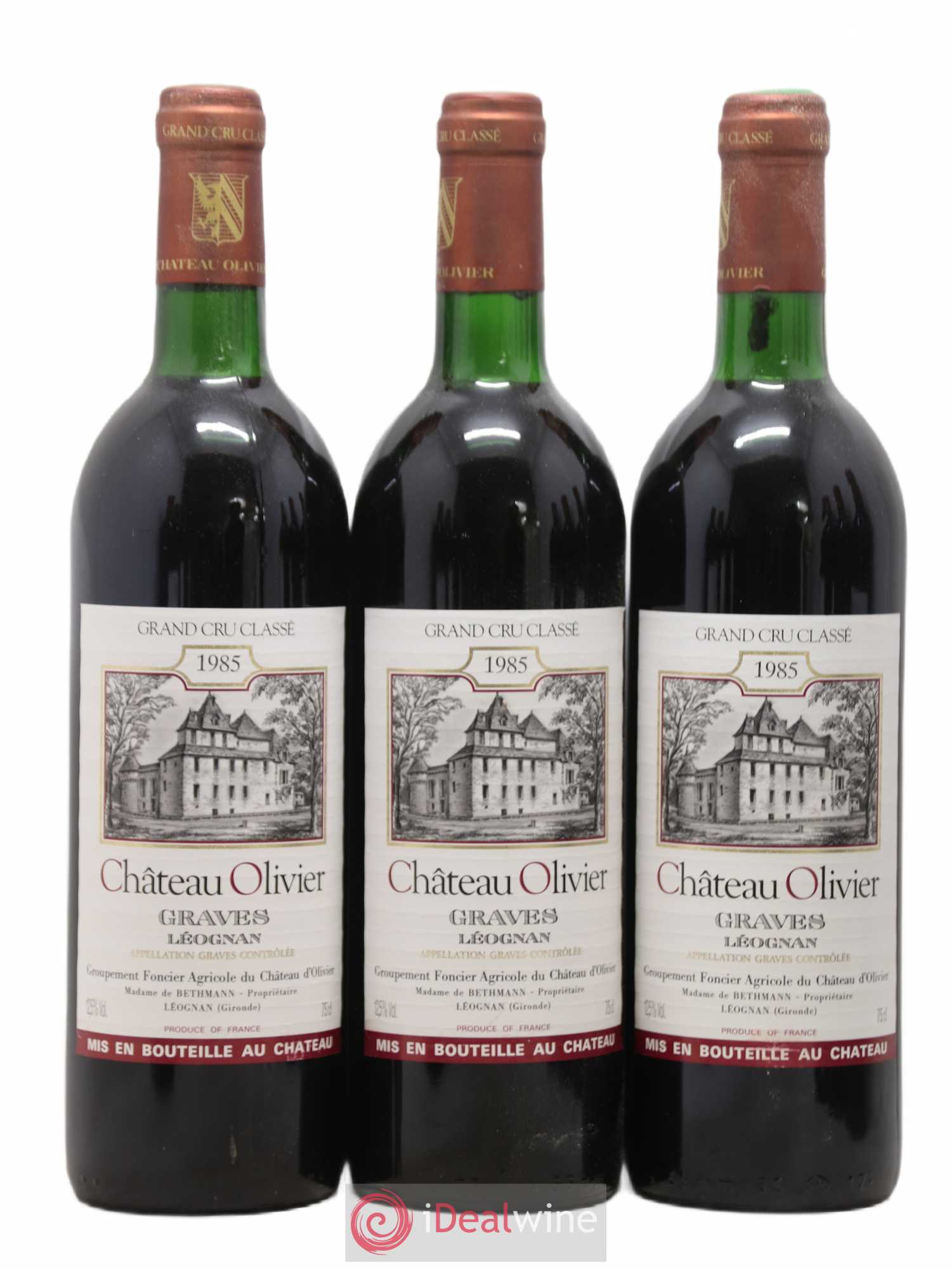 Château Olivier Cru Classé de Graves 1985 - Lot de 12 bouteilles - 3