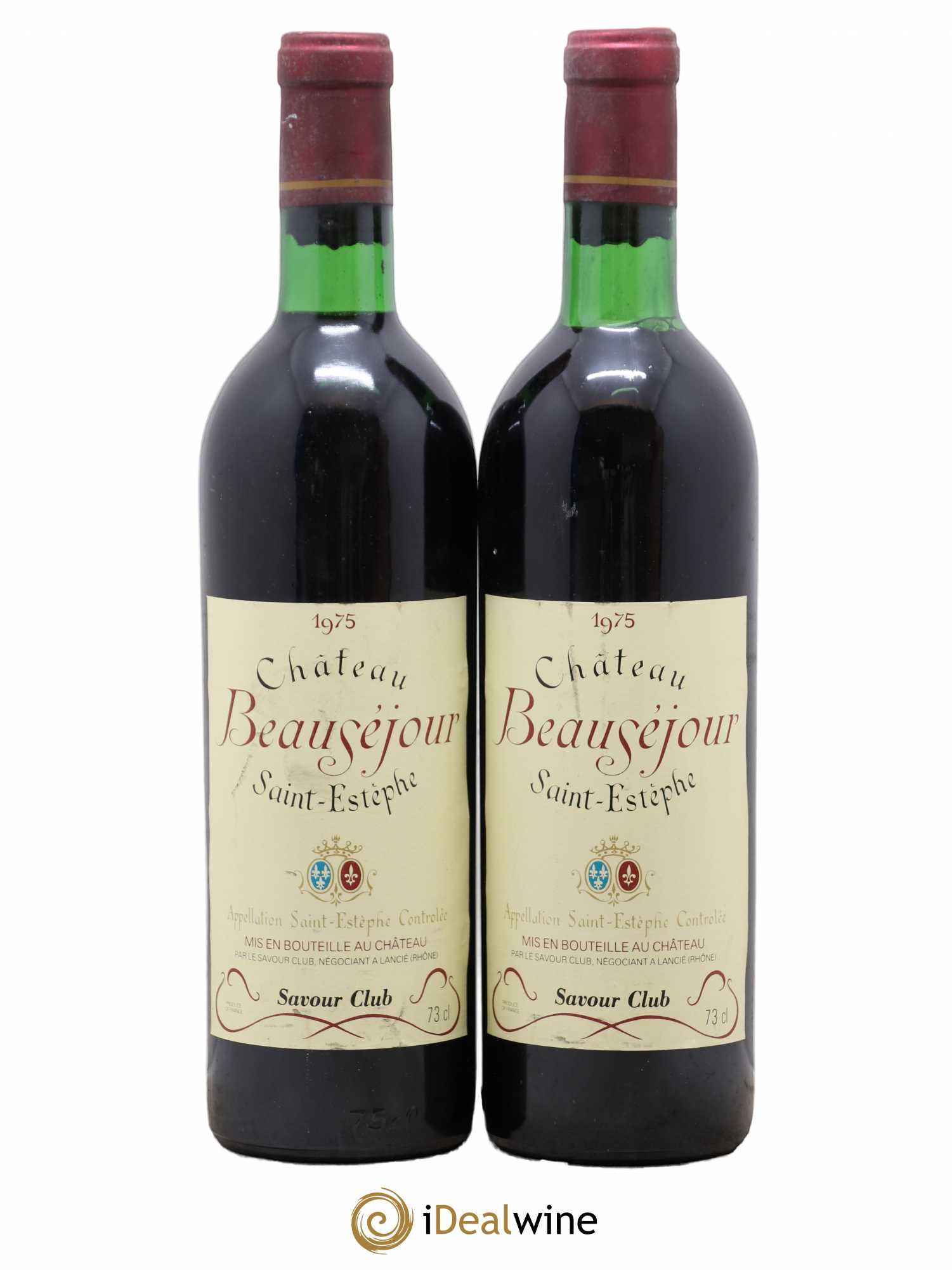 Saint-Estèphe Château Beauséjour Savour Club 1975 - Posten von 2 Flaschen - 0