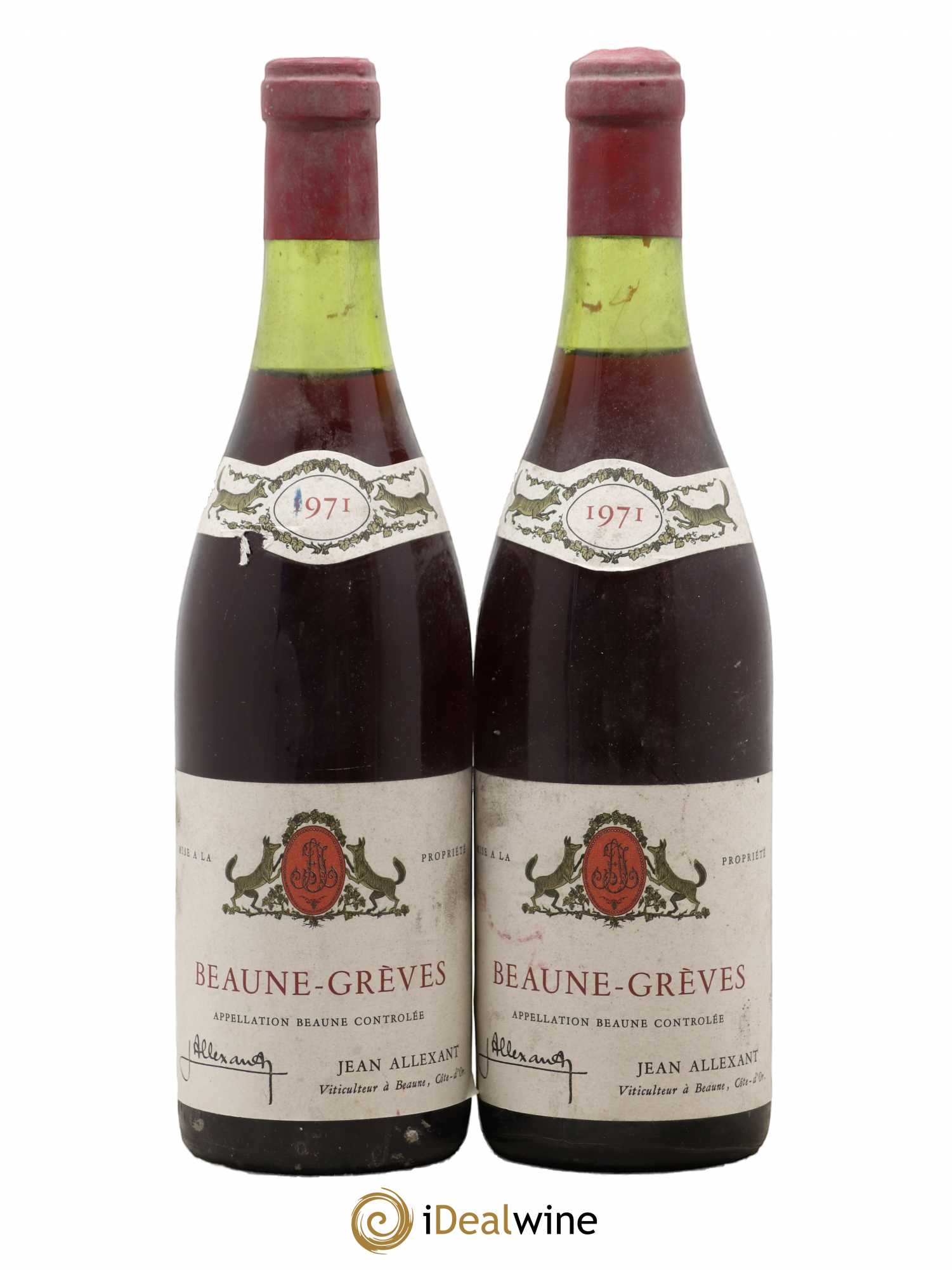 Beaune 1er Cru Grèves Jean Allexant 1971 - Posten von 2 Flaschen - 0