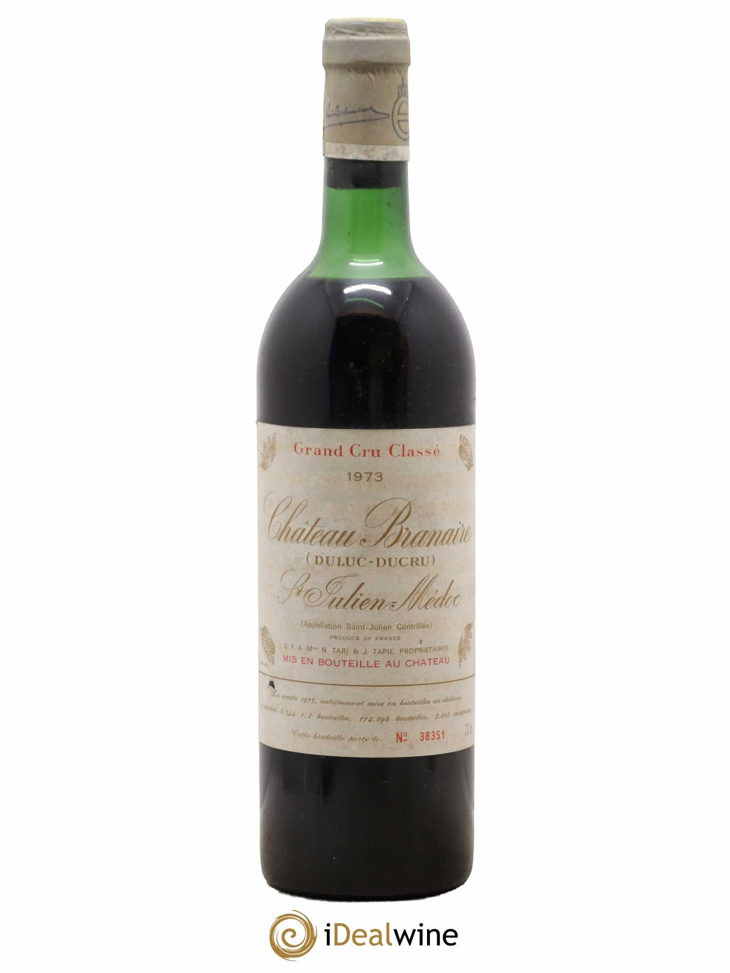 Château Branaire Ducru 4ème Grand Cru Classé 1973 - Lot de 1 bouteille - 0