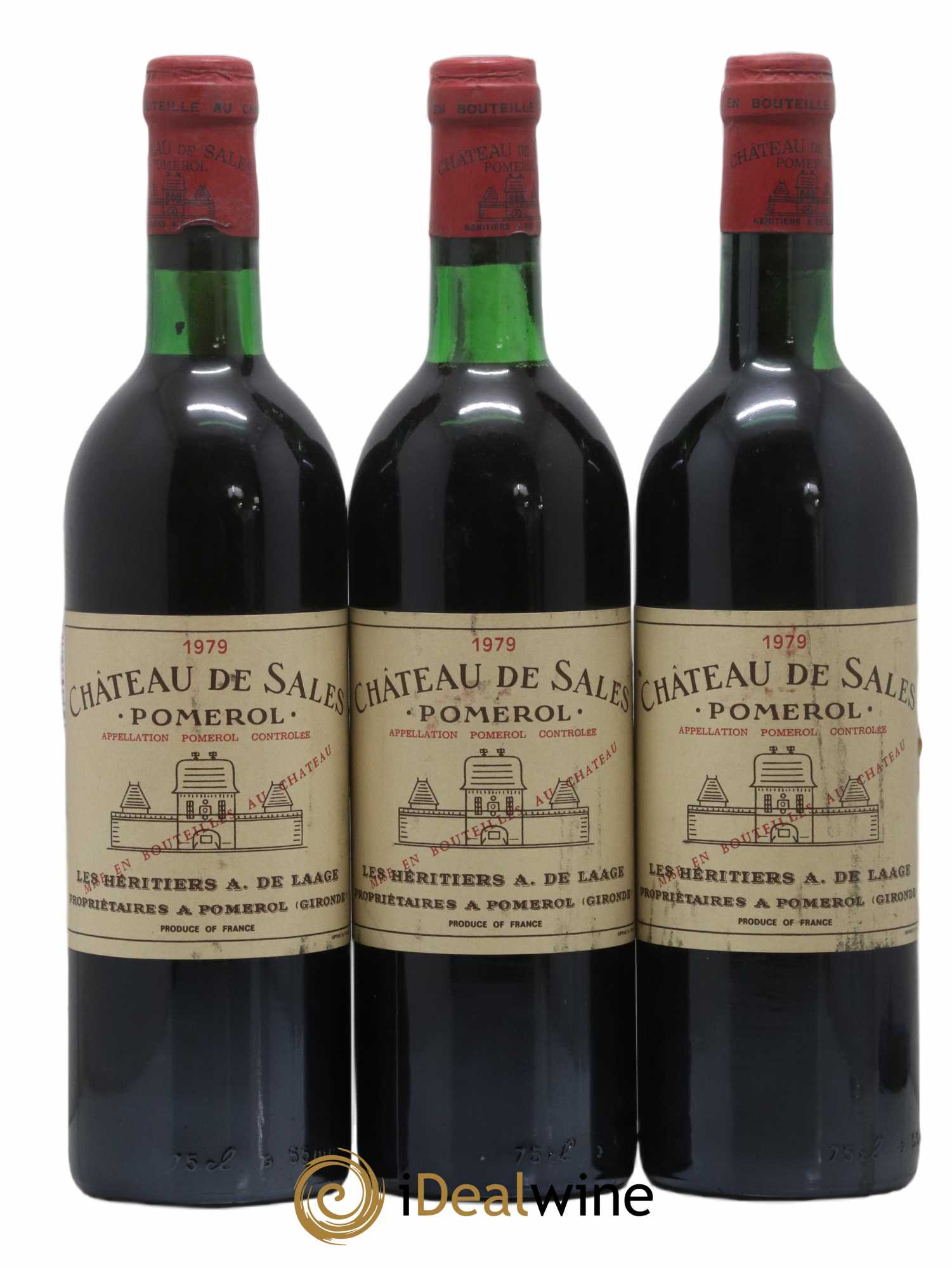 Château de Sales 1979 - Lot de 3 bouteilles - 0
