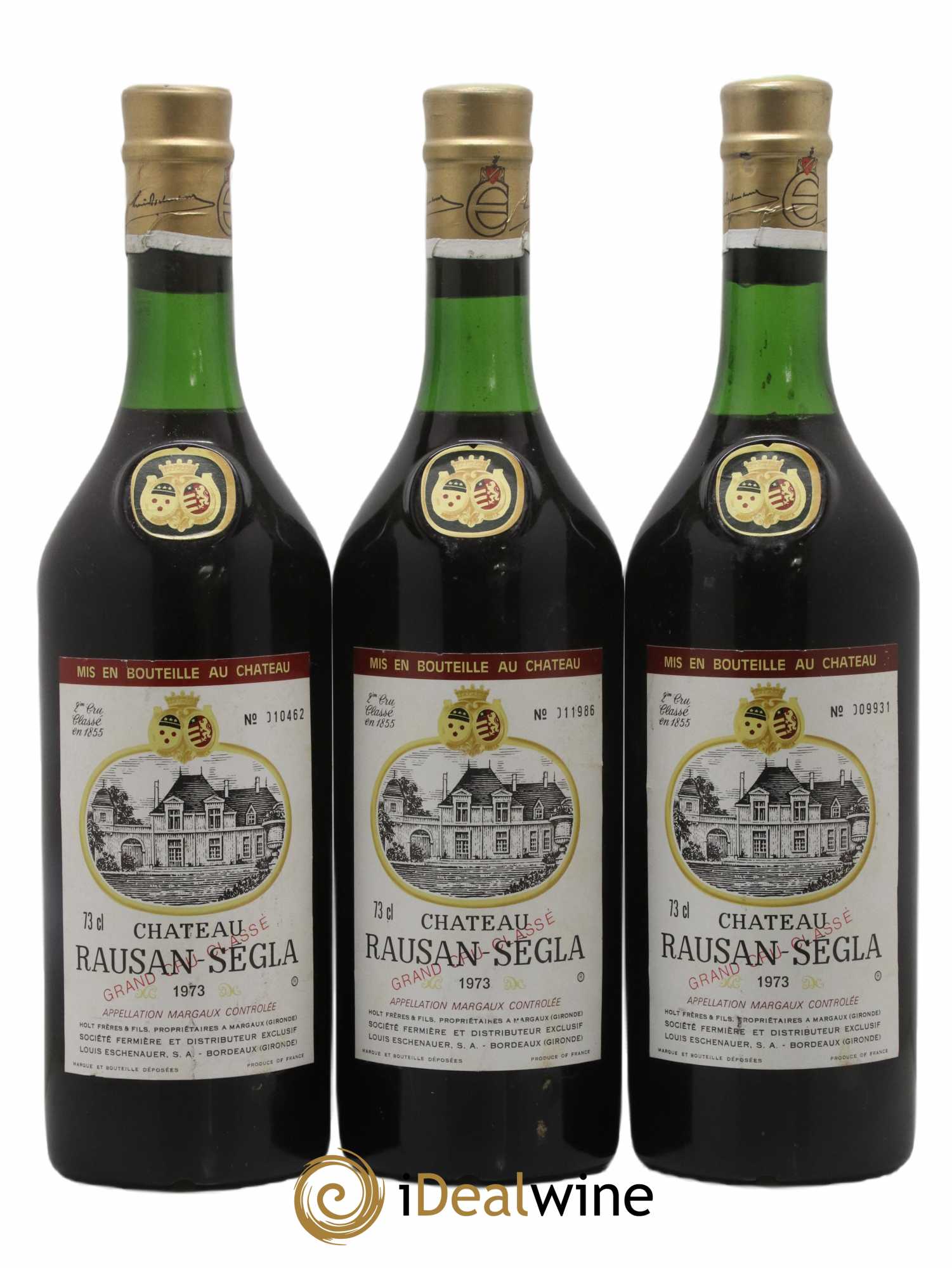 Château Rauzan Ségla Grand Cru Classé 1973 - Lot de 3 bouteilles - 0
