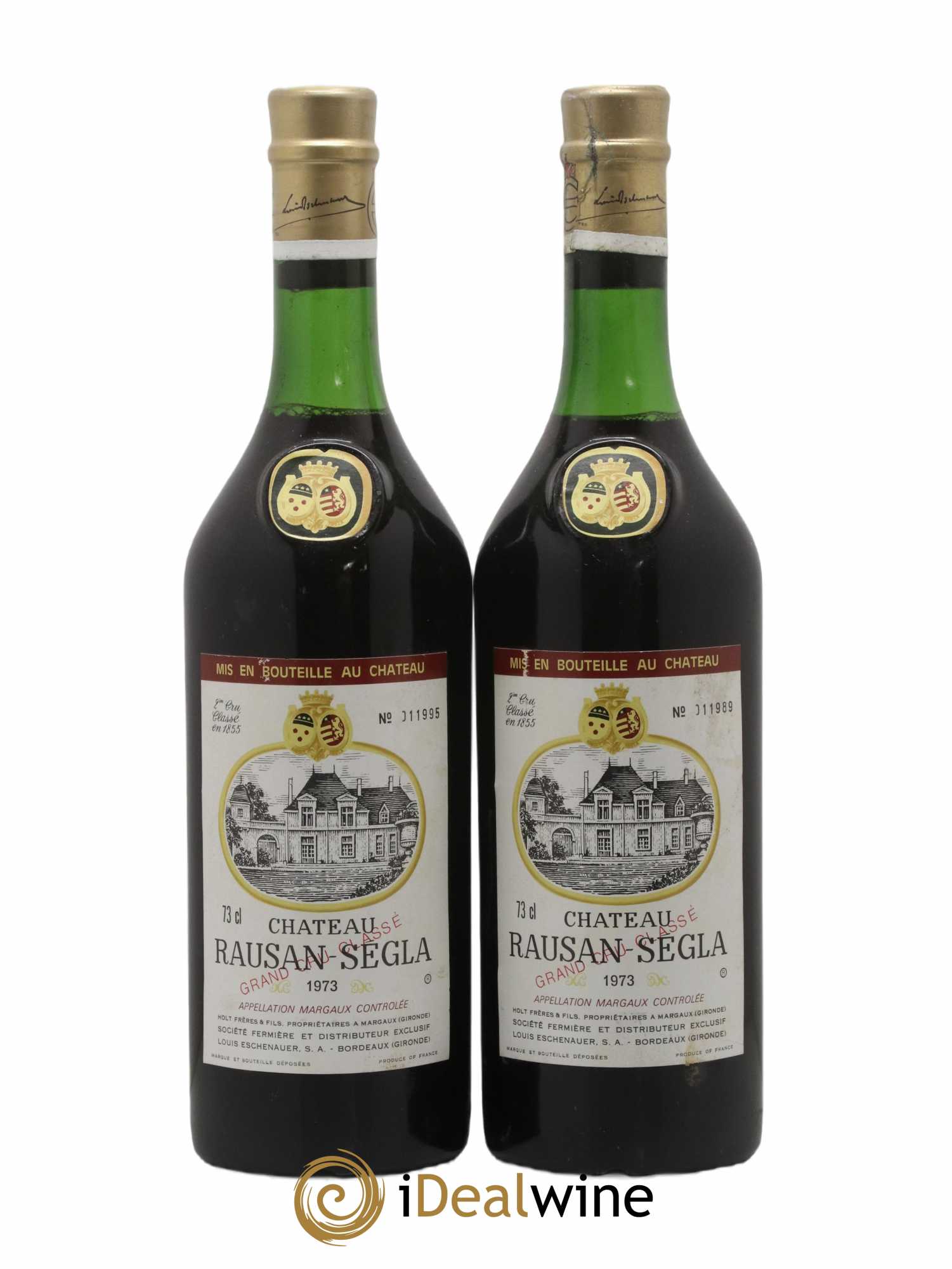 Château Rauzan Ségla Grand Cru Classé 1973 - Lot de 2 bouteilles - 0