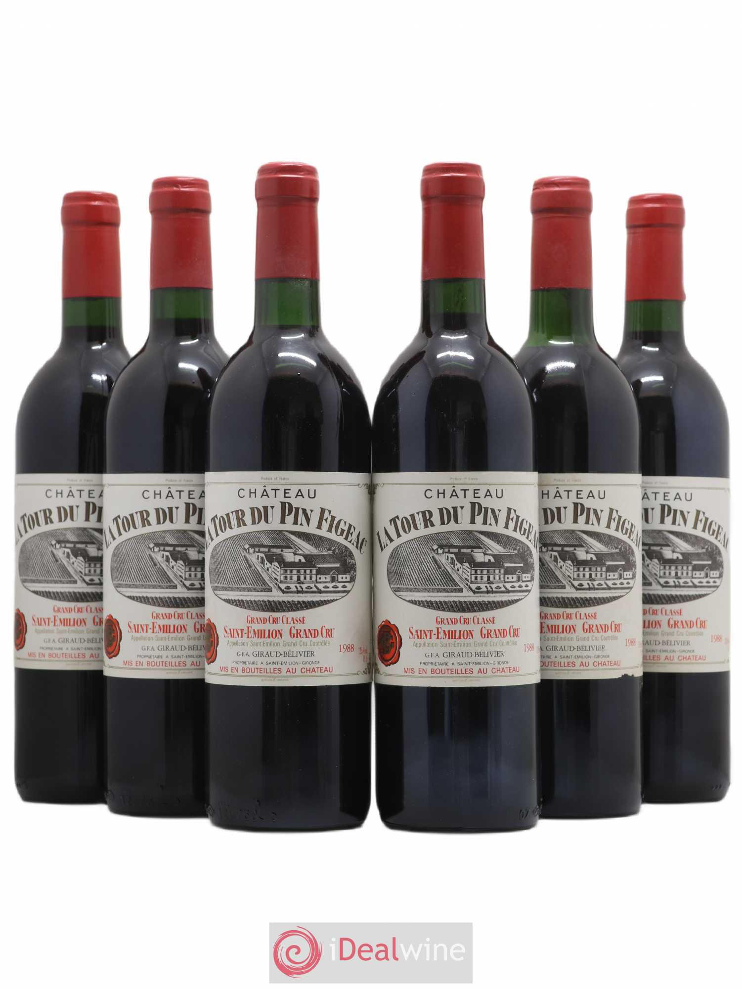 Château la Tour du Pin Figeac 1988 - Lot de 6 bouteilles - 0