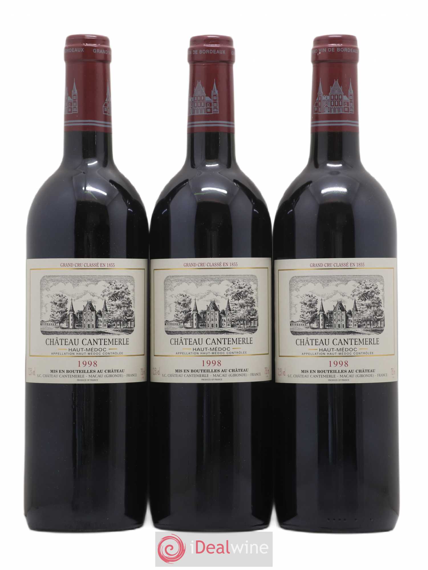 Château Cantemerle 5ème Grand Cru Classé 1998 - Lot de 6 bouteilles - 1