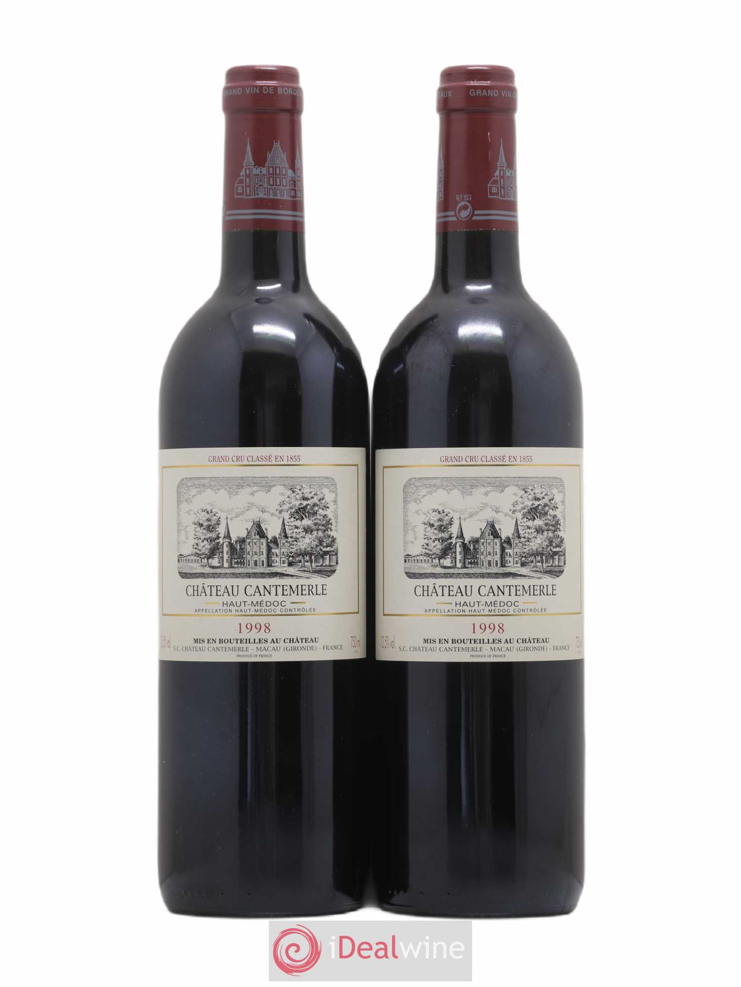 Château Cantemerle 5ème Grand Cru Classé 1998 - Lot de 2 bouteilles - 0