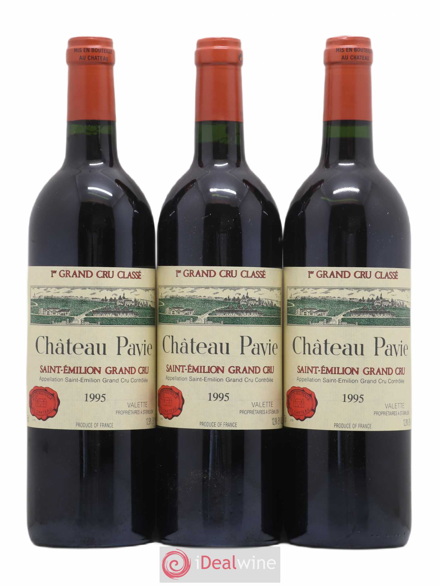 Château Pavie 1er Grand Cru Classé A 1995 - Lot de 3 bouteilles - 0