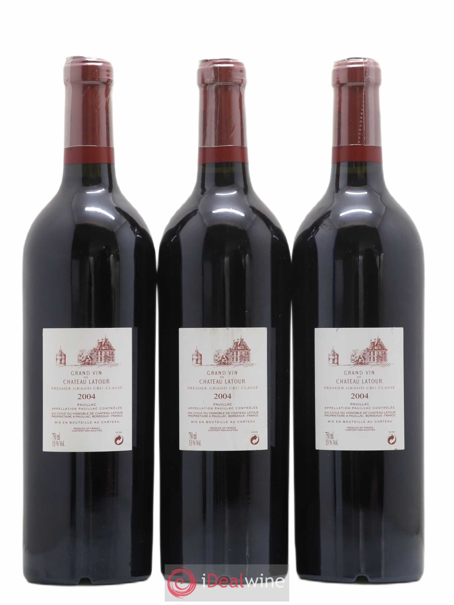 Château Latour 1er Grand Cru Classé 2004 - Lot de 3 bouteilles - 1