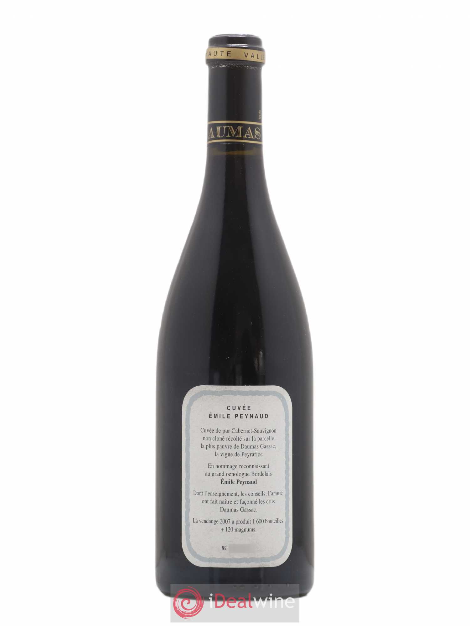Pays d'Hérault Mas de Daumas Gassac Cuvée Emile Peynaud Famille Guibert de La Vaissière 2007 - Lot de 1 bouteille - 1